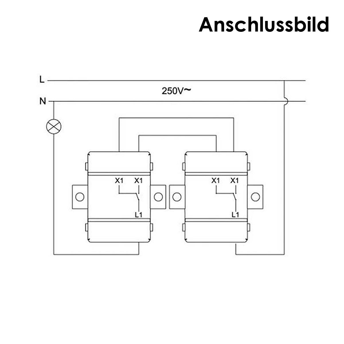 McPower Set "Tür1" SHALLOW anthr Schalter+Steckd m Rahmen Unterputzschalter – Bild 5 von 5