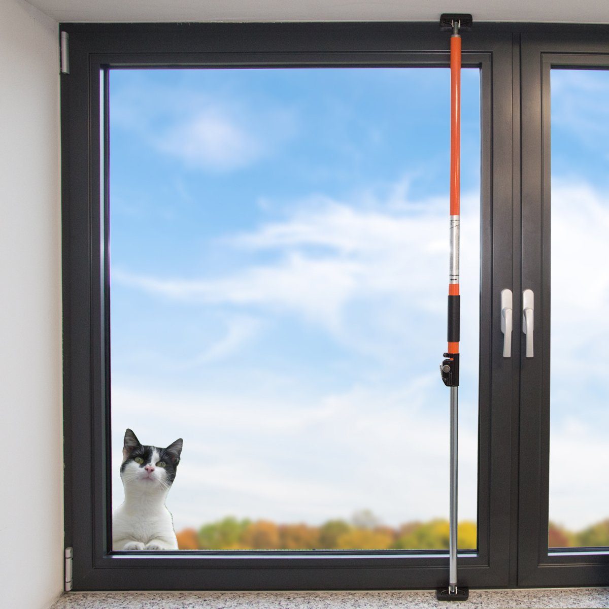 SCHMIDT security tools Türzusatzschloss Sicherungsstange 101-175cm Einbruchsicherung Einbruchschutz