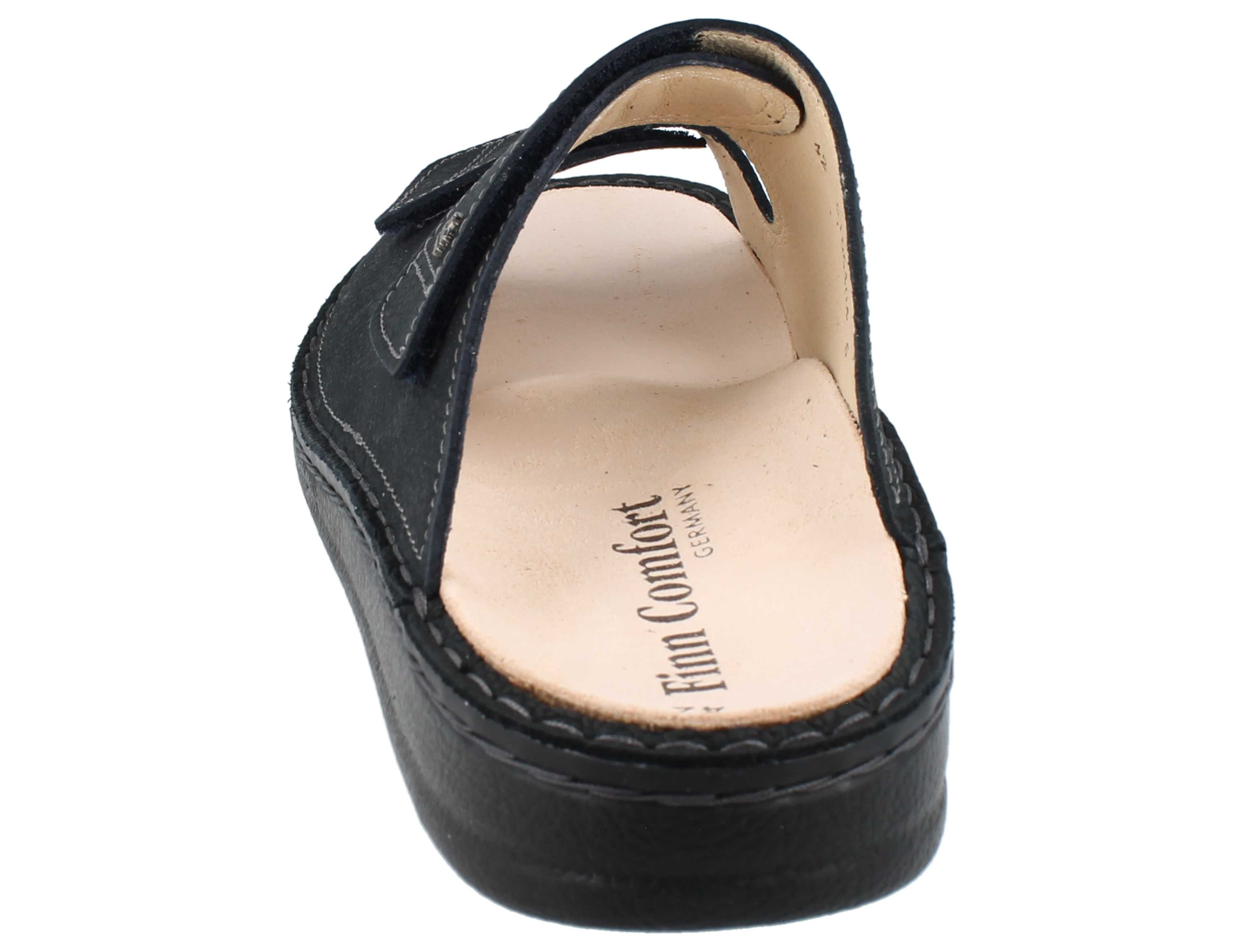 Finn Comfort FINN COMFORT Riad Herren Pantolette atlantic blau Nubukleder - Größe: Hausschuh Wechselfußbett