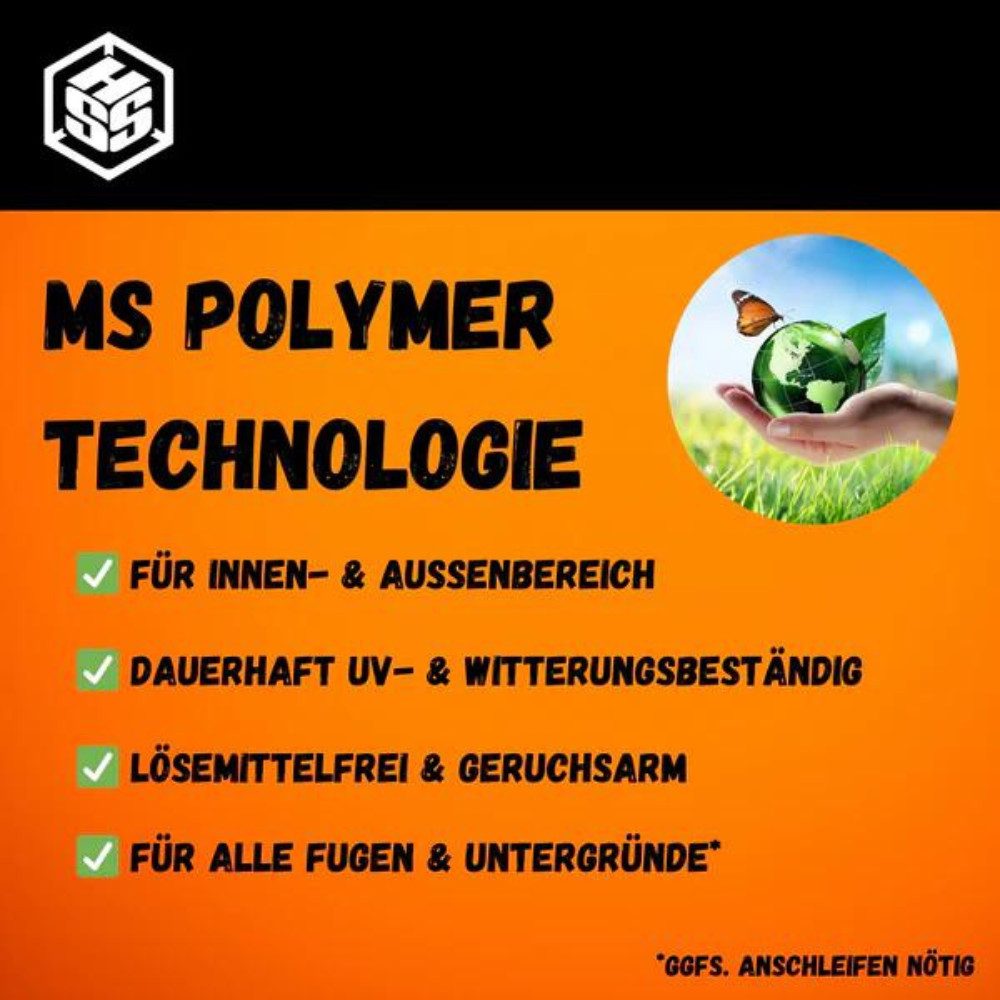 Hanse Syntec Systems Dichtstoff FLEX, MS Polymer, flexibler Fugendichtstoff, Innen & Außen, Langlebig, Einfache verarbeitung, überstreichbar