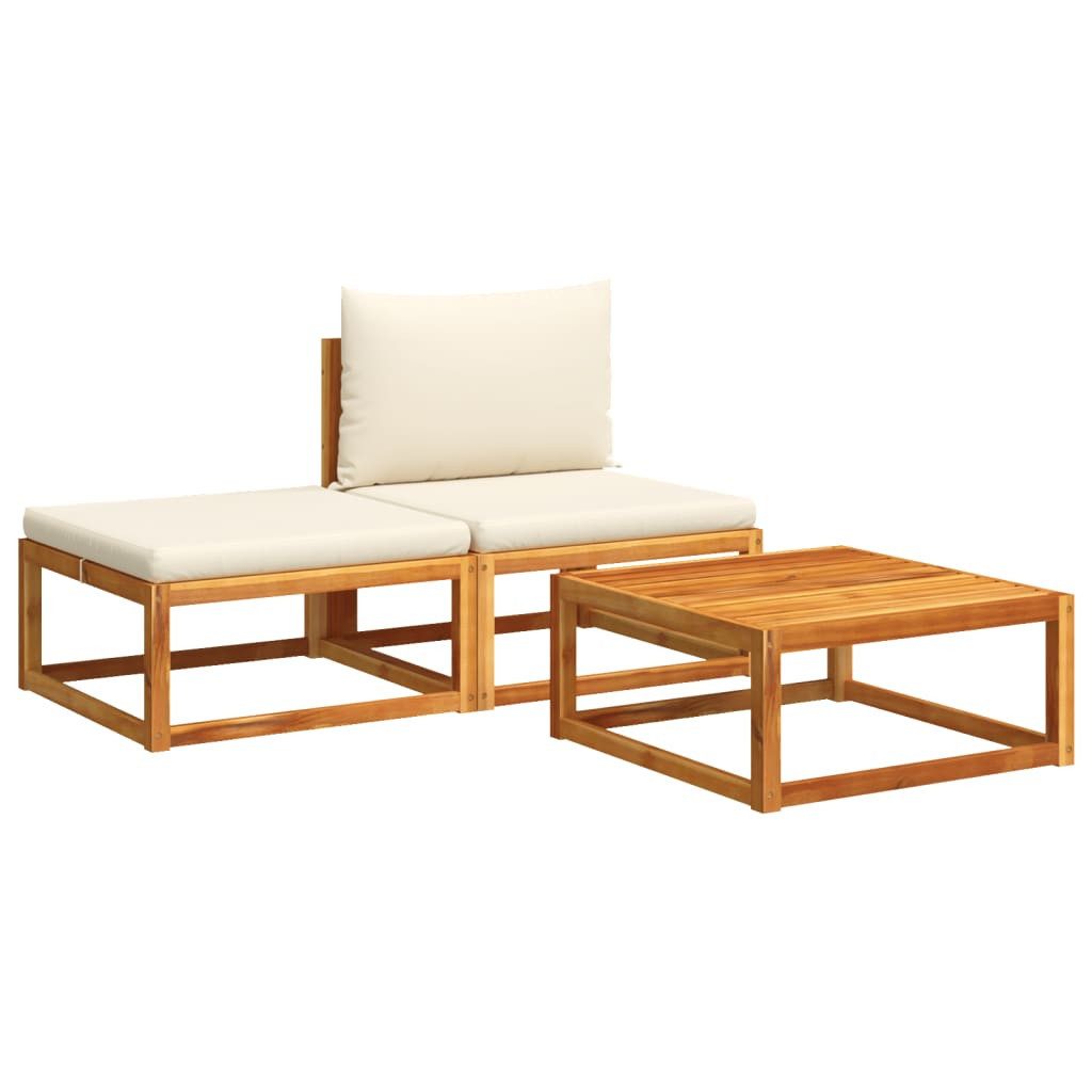vidaXL Loungesofa 3-tlg. Gartensofa-Set mit Kissen günstig online kaufen
