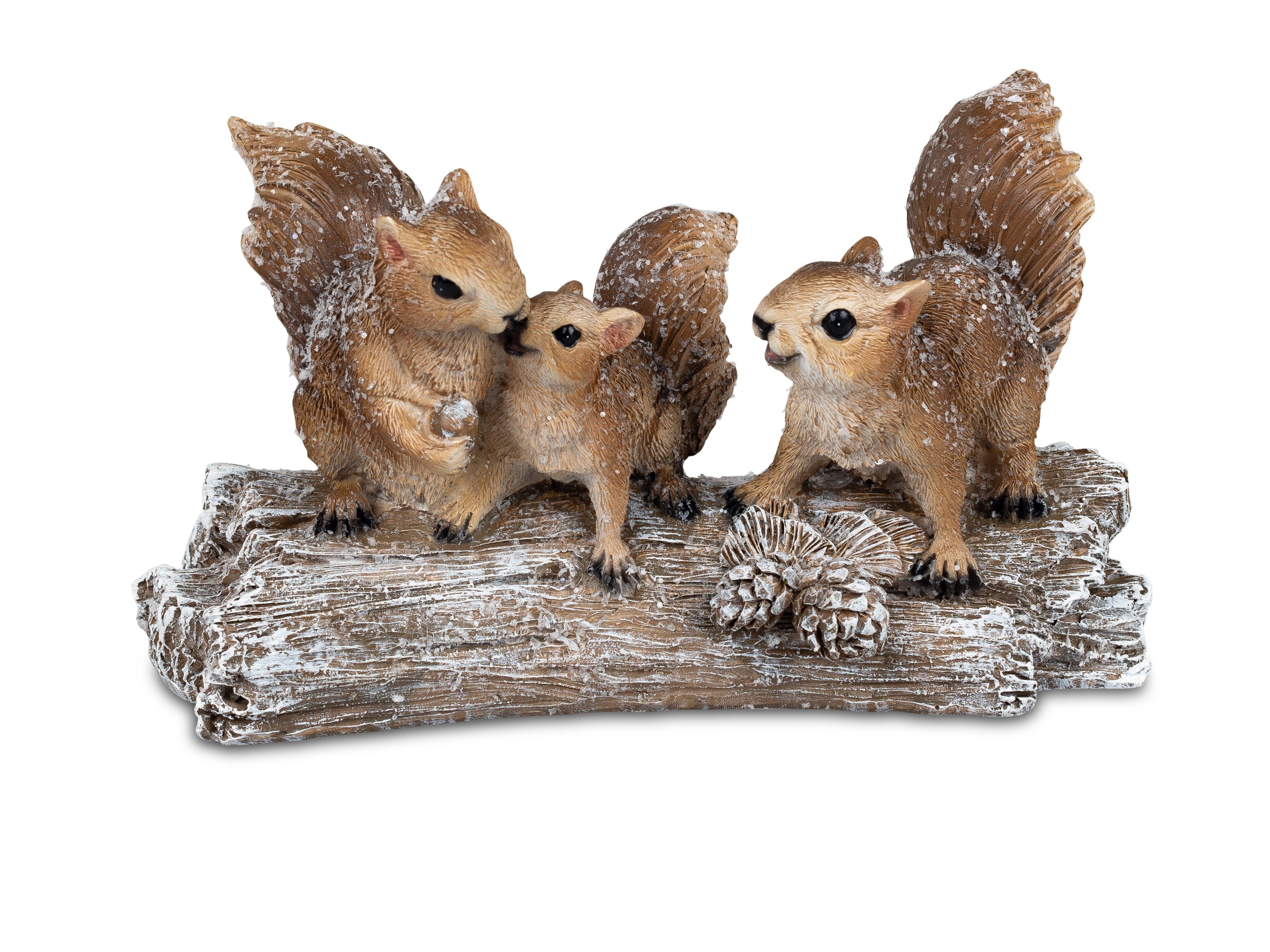 Ast auf formano Eichhörnchen Braun Igel oder Dekofigur Winterdekoration Tierfigur und Herbst-