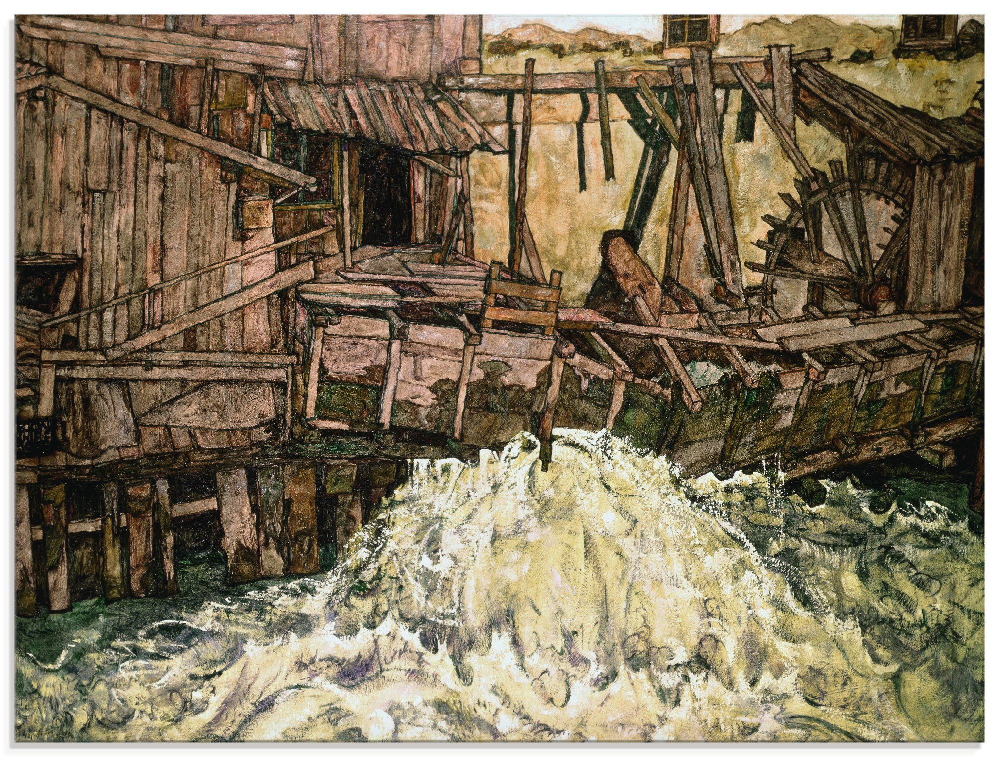 Artland Glasbild Die Mühle. 1916, Gebäude (1 St), in verschiedenen Größen