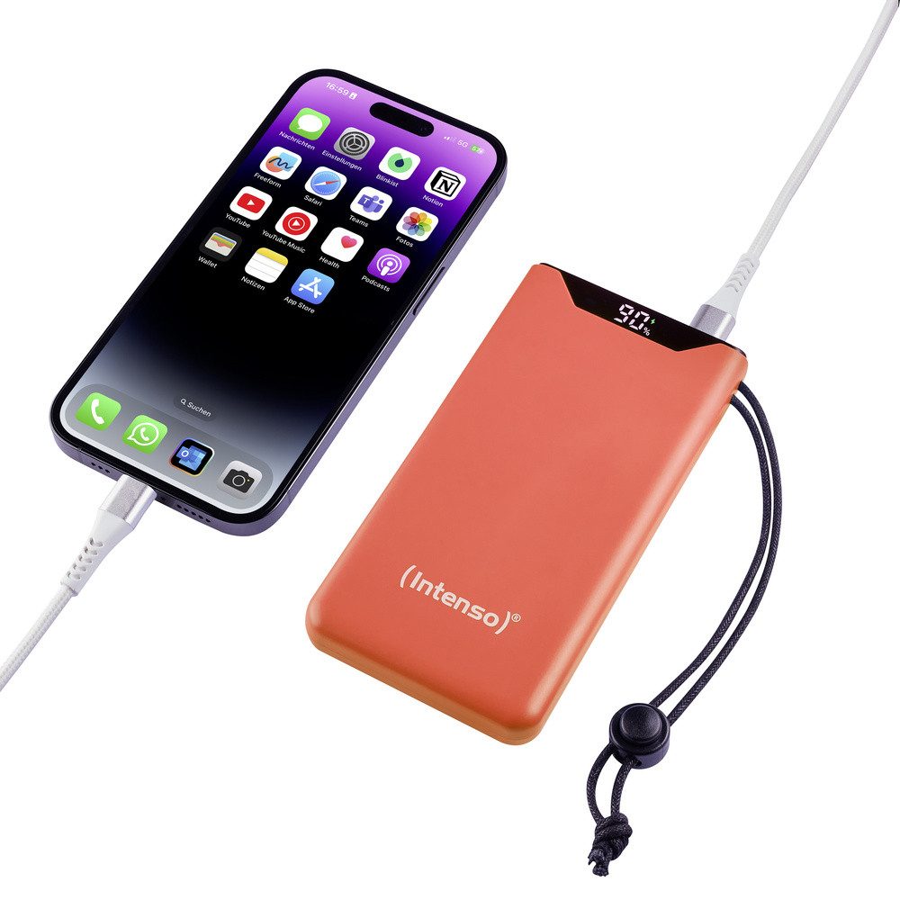 Intenso Intenso F10000 Powerbank 10000 mAh Quick Charge, USB PD LiPo USB-A, US Powerbank 10000 mAh – Bild 2 von 5