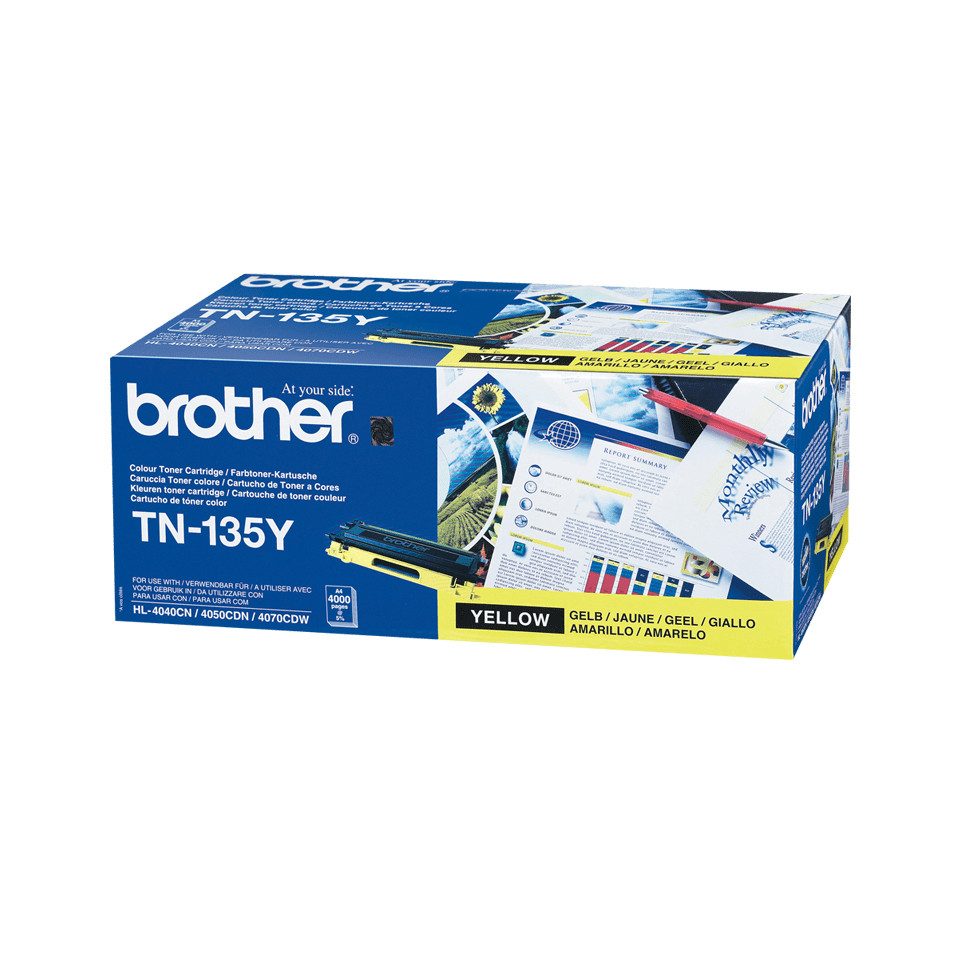 Brother Toner TN-135Y Gelb (ca. 4000 Seiten) Tintenpatrone