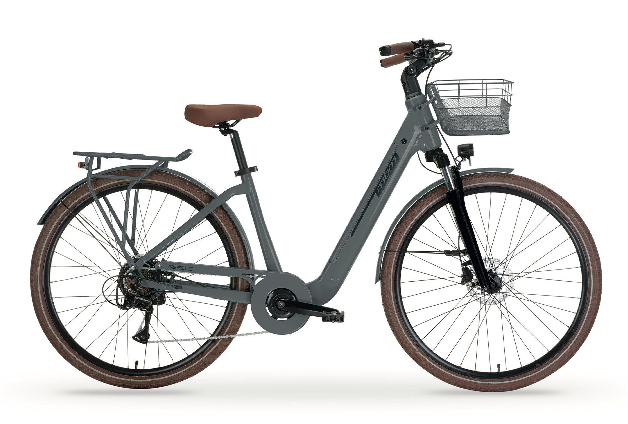 MBM E-Bike, 7 Gang 7-Gang Shimano Acera Schaltwerk, 7-Gang Shimano Acera Schaltwerk, Bürstenloser, wartungsfreierEtrotek Heckmotor 45Nm, 540 Wh, Elektro-Citybike NEFELE 28 Zoll