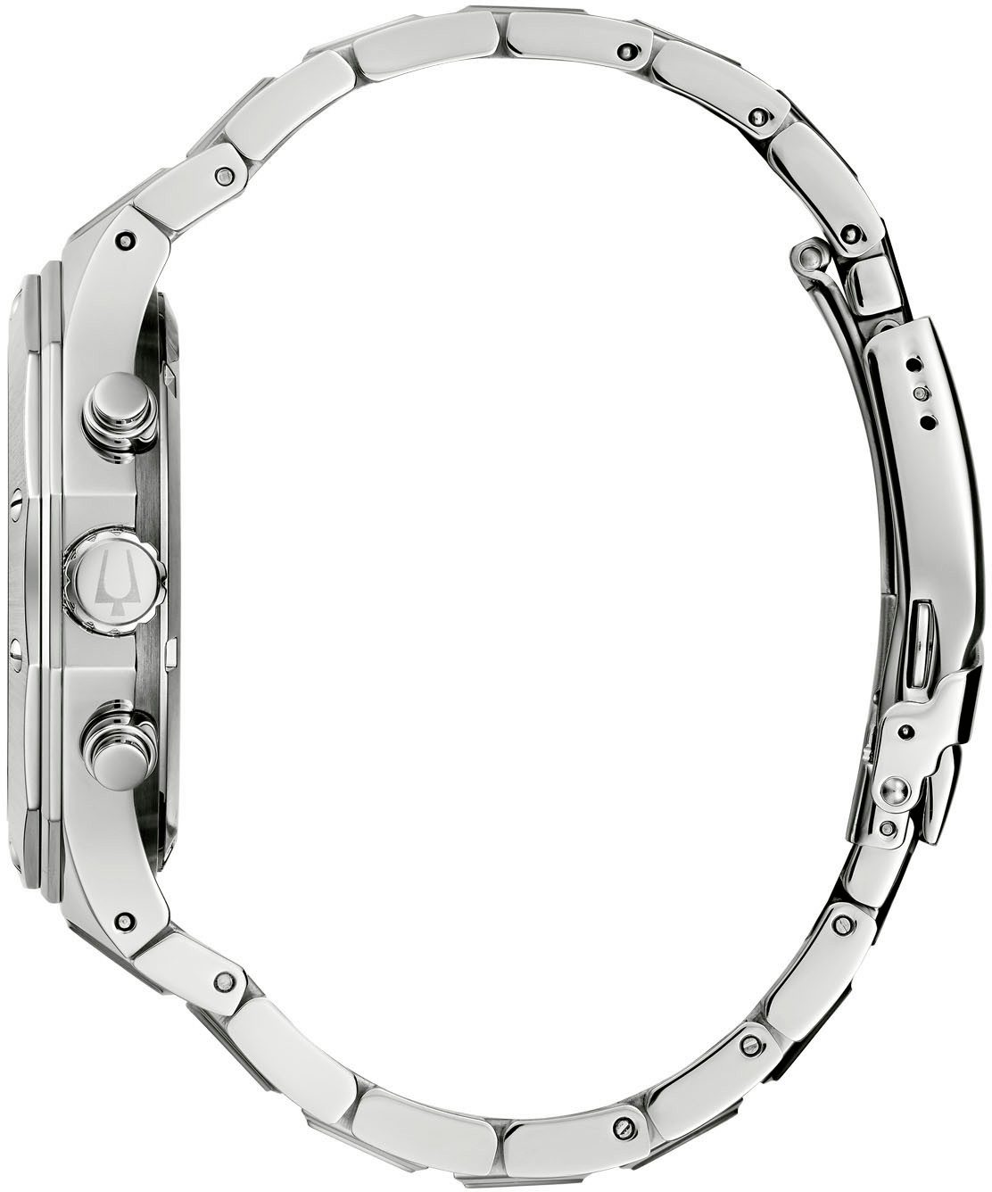 Bulova Chronograph 96B408, Armbanduhr, Quarzuhr, Herrenuhr, Edelstahlarmband, Saphirglas