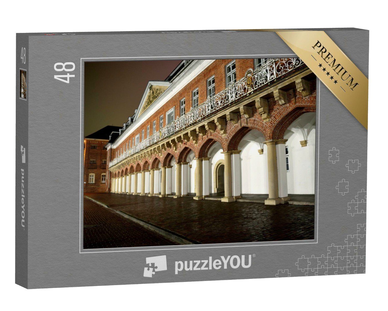 puzzleYOU Puzzle Auricher Architektur bei Nacht, 48 Puzzleteile, puzzleYOU-Kollektionen