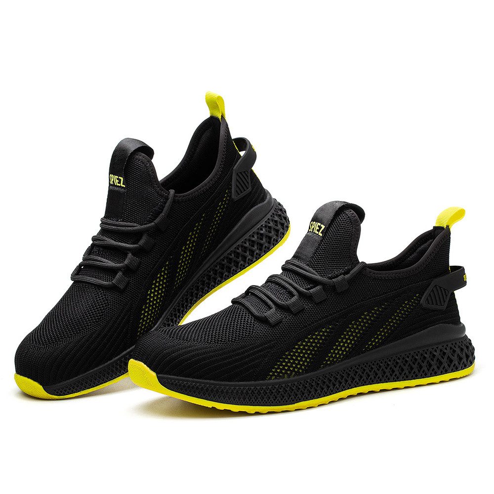 SPIEZ Arbeitsschuhe Unisex Antismashing Pannensichere Gelb Sicherheitsschuh (Mit Zehenschutzkappe, Rutschfest, Strapazierfähig, Leicht) Sportlich Schutzschuhe Für EN ISO 20345