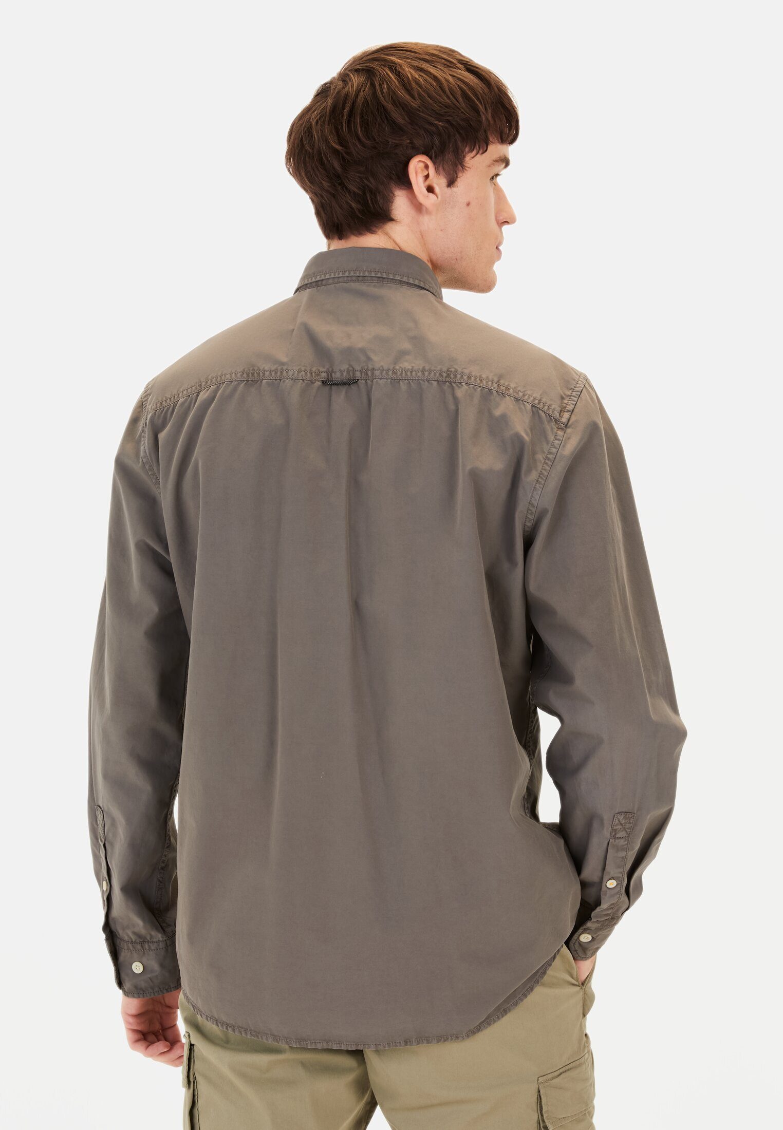 camel active Langarmhemd mit Brusttasche Langarm Button-Down Button-Down günstig online kaufen