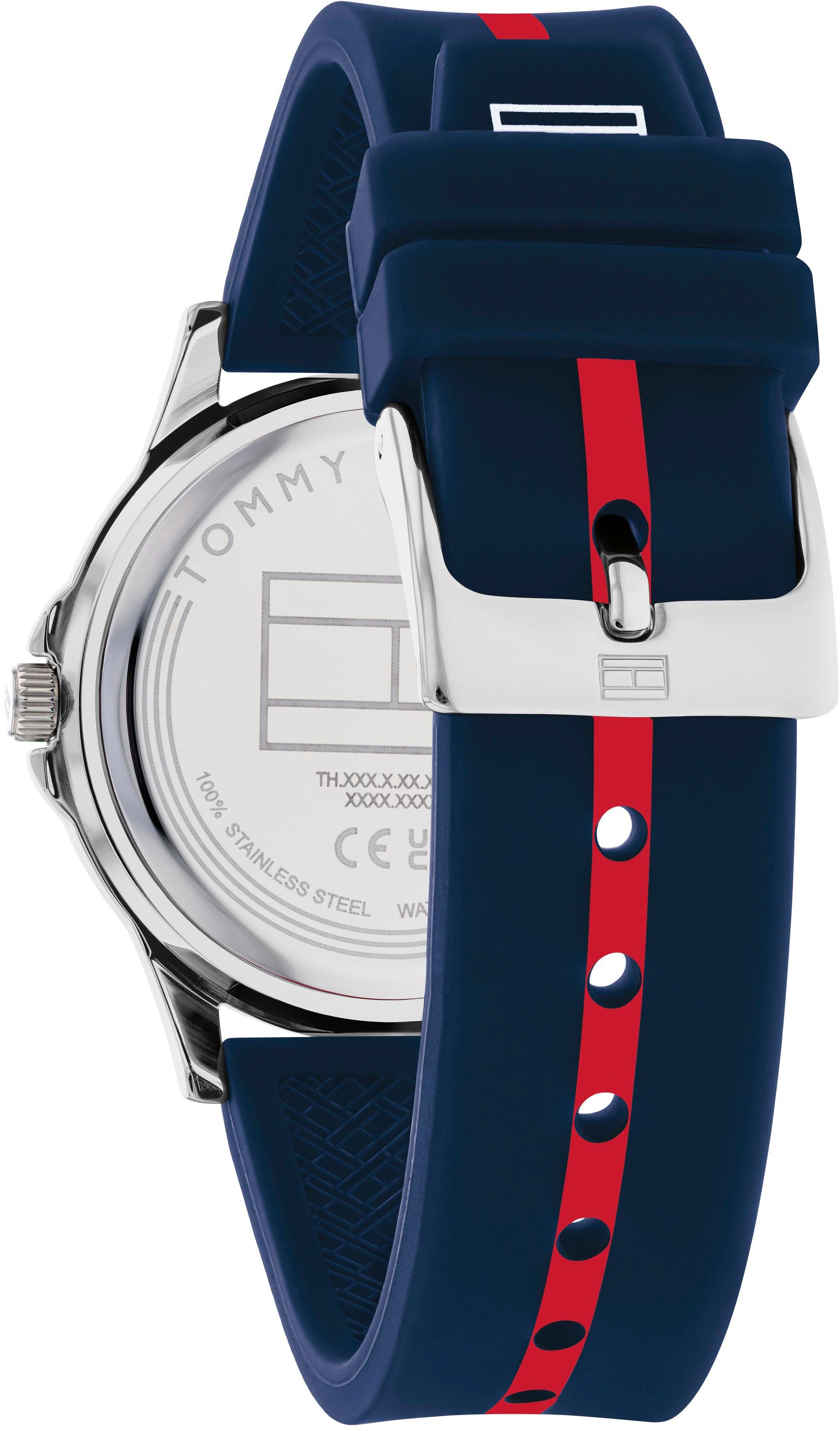 Tommy Hilfiger Quarzuhr KIDS 1720036, Armbanduhr, Kinderuhr, analog, Silikonarmband, Geschenkidee