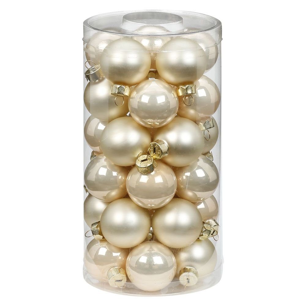 MAGIC by Inge Christbaumschmuck, Weihnachtskugeln Glas 4cm, 30 Stück