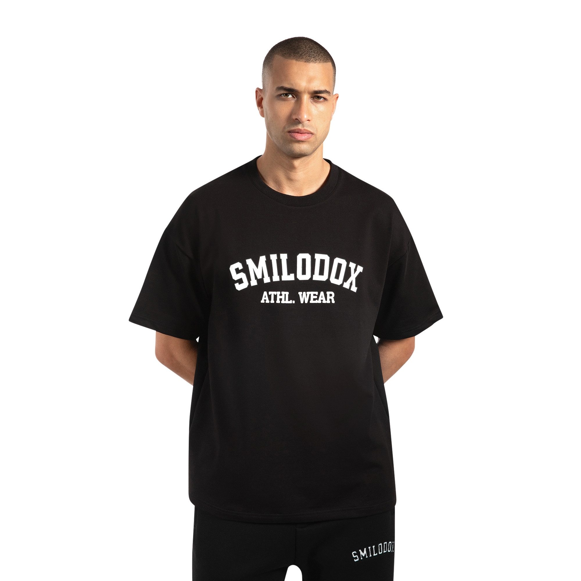 Smilodox T-Shirt Kayson, Locker geschnittenes Oversize Shirt mit Retro Fron günstig online kaufen