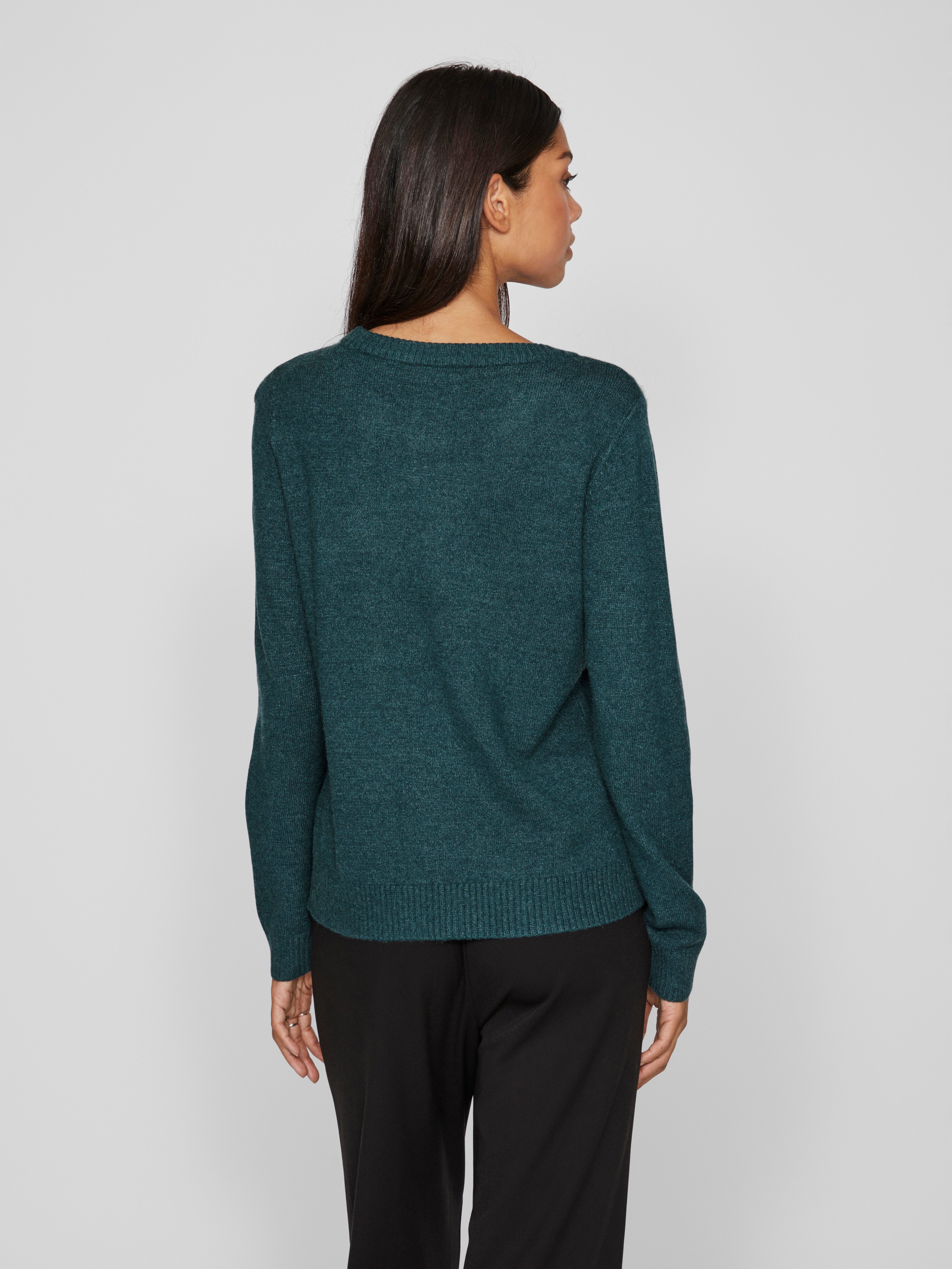 Vila Rundhalspullover VIRIL O-NECK L/S KNIT TOP - NOOS Viskosemischung, regular fit