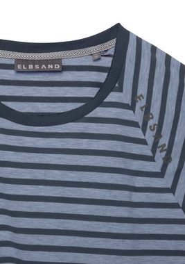 Elbsand Kurzarmshirt Caira mit Streifen, T-Shirt aus Baumwoll-Mix, sportlich und bequem