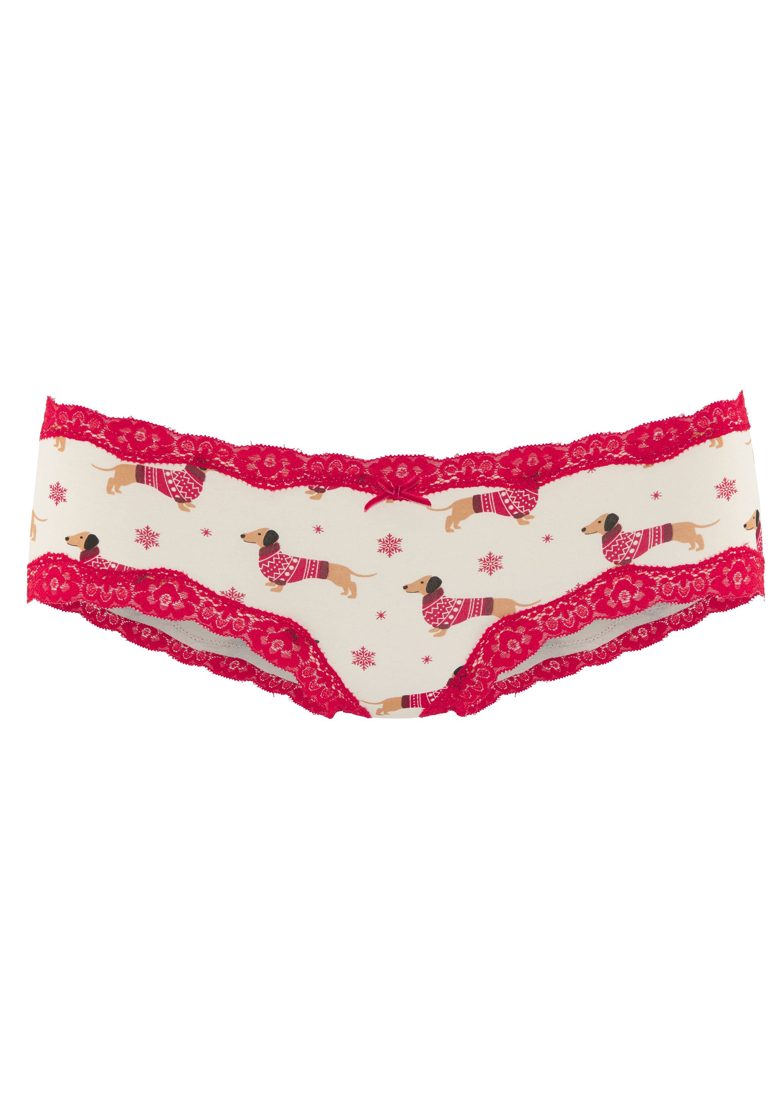 LASCANA Hipster (Packung, 2-St) mit floraler Spitze