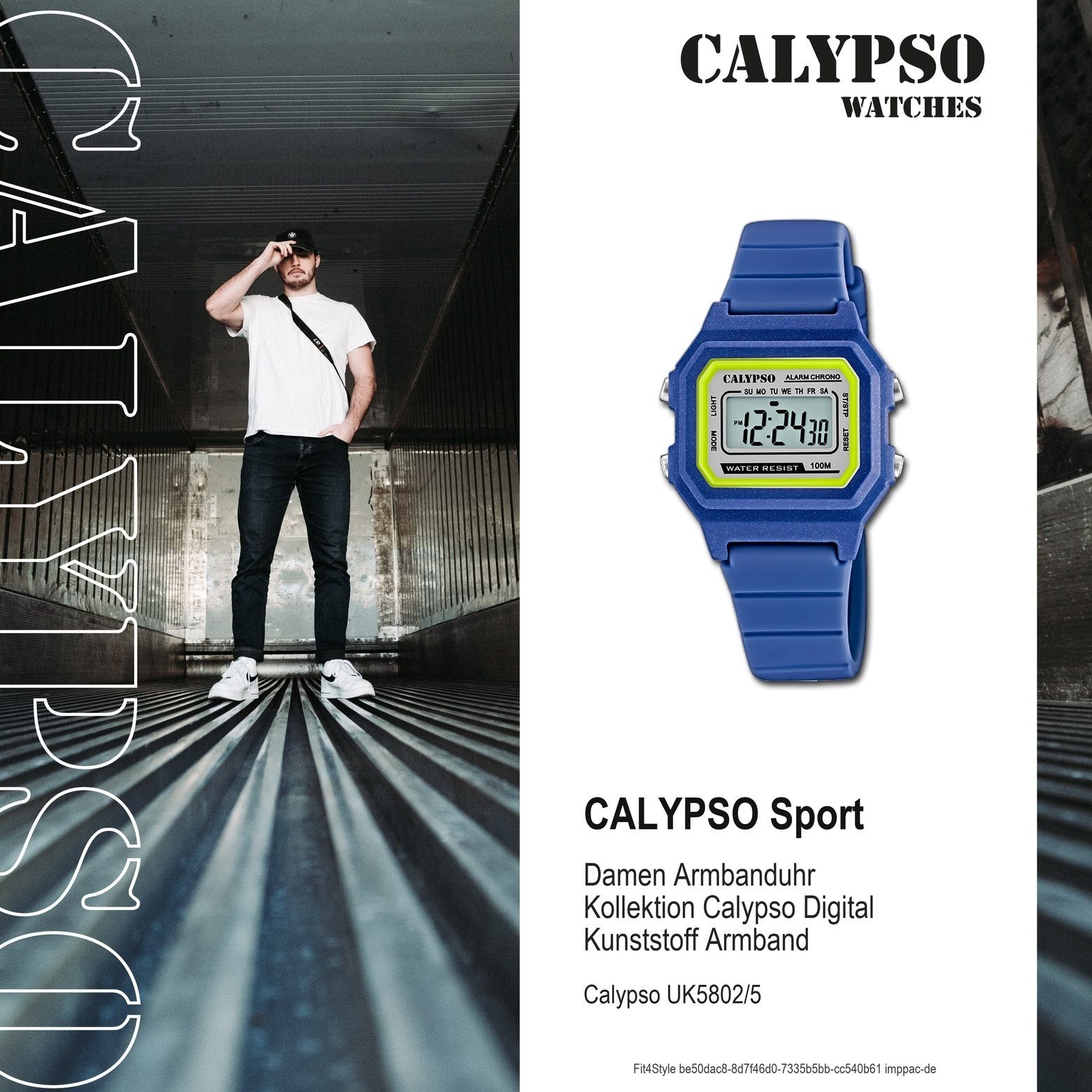 CALYPSO WATCHES Digitaluhr Kunststoffband, Calypso Unisex eckig, Damen, Digital mittel 33mm) (ca. K5802/5, Sport-Style Herrenuhr Uhr