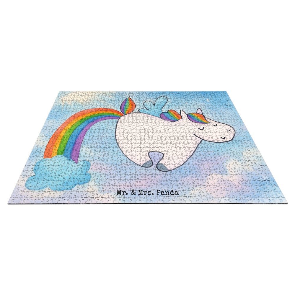 Mr. & Mrs. Panda Puzzle Einhorn Fliegendes Pferd Design, Puzzle 1500 Teile, Weiß, Glitzer, 20, 1500 Puzzleteile, Regenbogen Realität 500 Teile Puzzle
