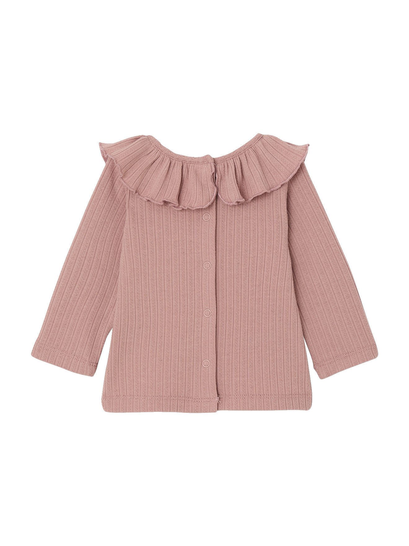 vertbaudet Langarmshirt Mädchen Baby Shirt mit Ajourmuster
