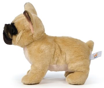 Uni-Toys Kuscheltier Französische Bulldogge (beige) - Mit/Ohne Leine - 26 cm - Plüschtier, zu 100 % recyceltes Füllmaterial