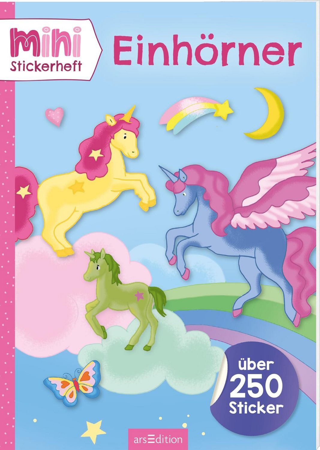 MINI-Stickerheft – Einhörner Über 250 Sticker / diverse, Über 250 Sticker, X