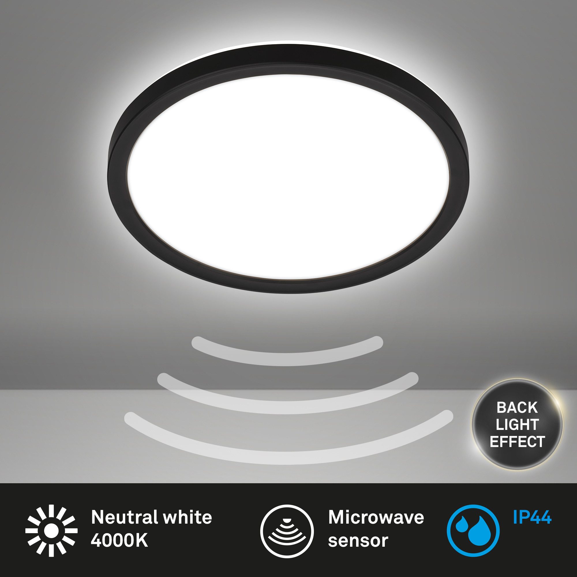 Briloner Leuchten Deckenleuchte LED Deckenlampe Badlampe Bewegungsmelder Ba günstig online kaufen