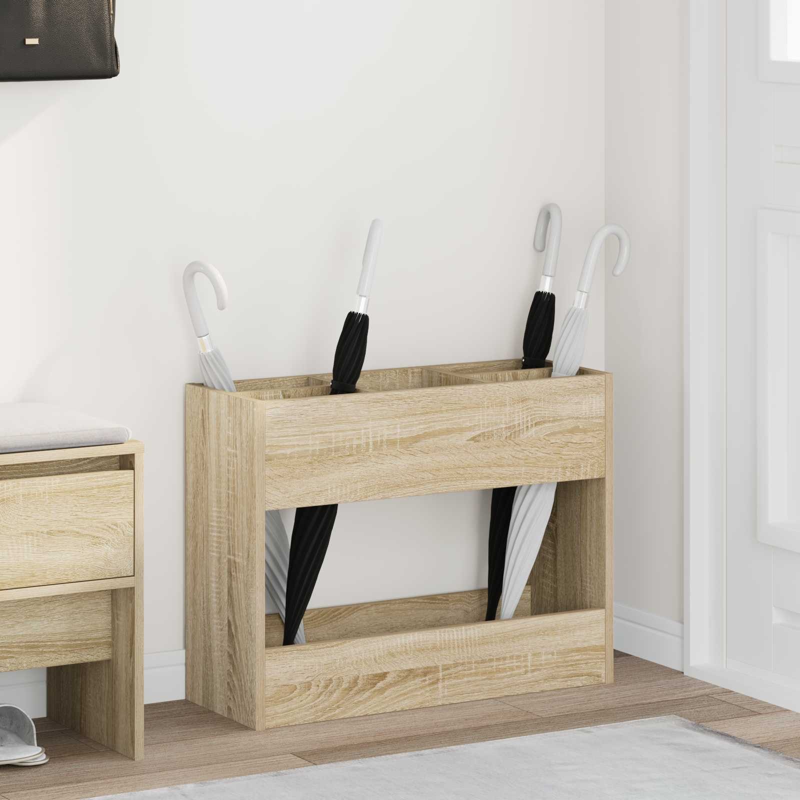 vidaXL Schirmständer Sonnenschirmhalter Sonoma-Eiche 65 x 24 x 50 cm Holzwerkstoff (1 St)
