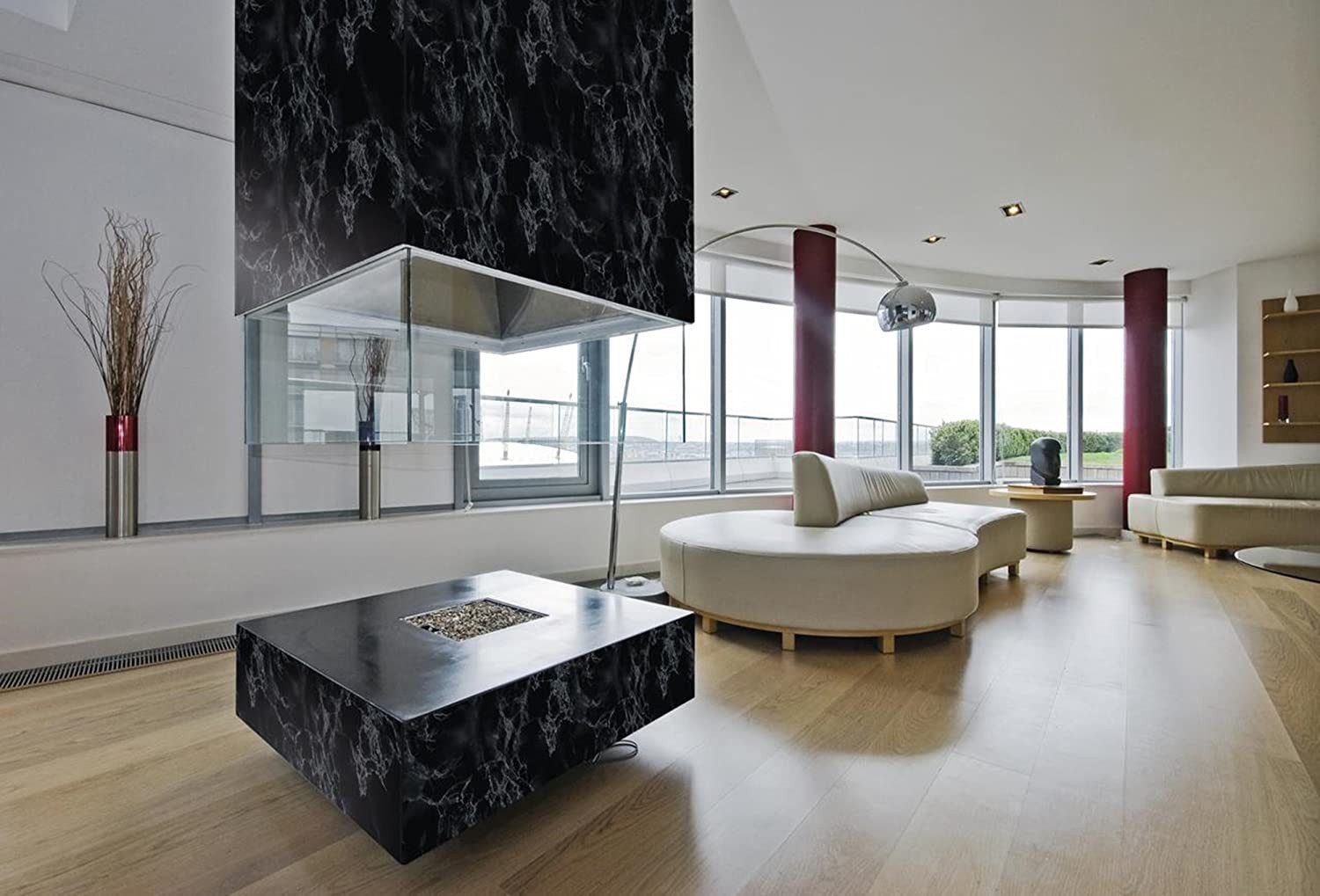 d-c-fix Möbelfolie Marmi schwarz - Klebefolie für Möbel Küche, Dekofolie selbstklebend, Designfolie - zuschneidbar, abwischbar & rückstandslos entfernbar – Bild 2 von 4