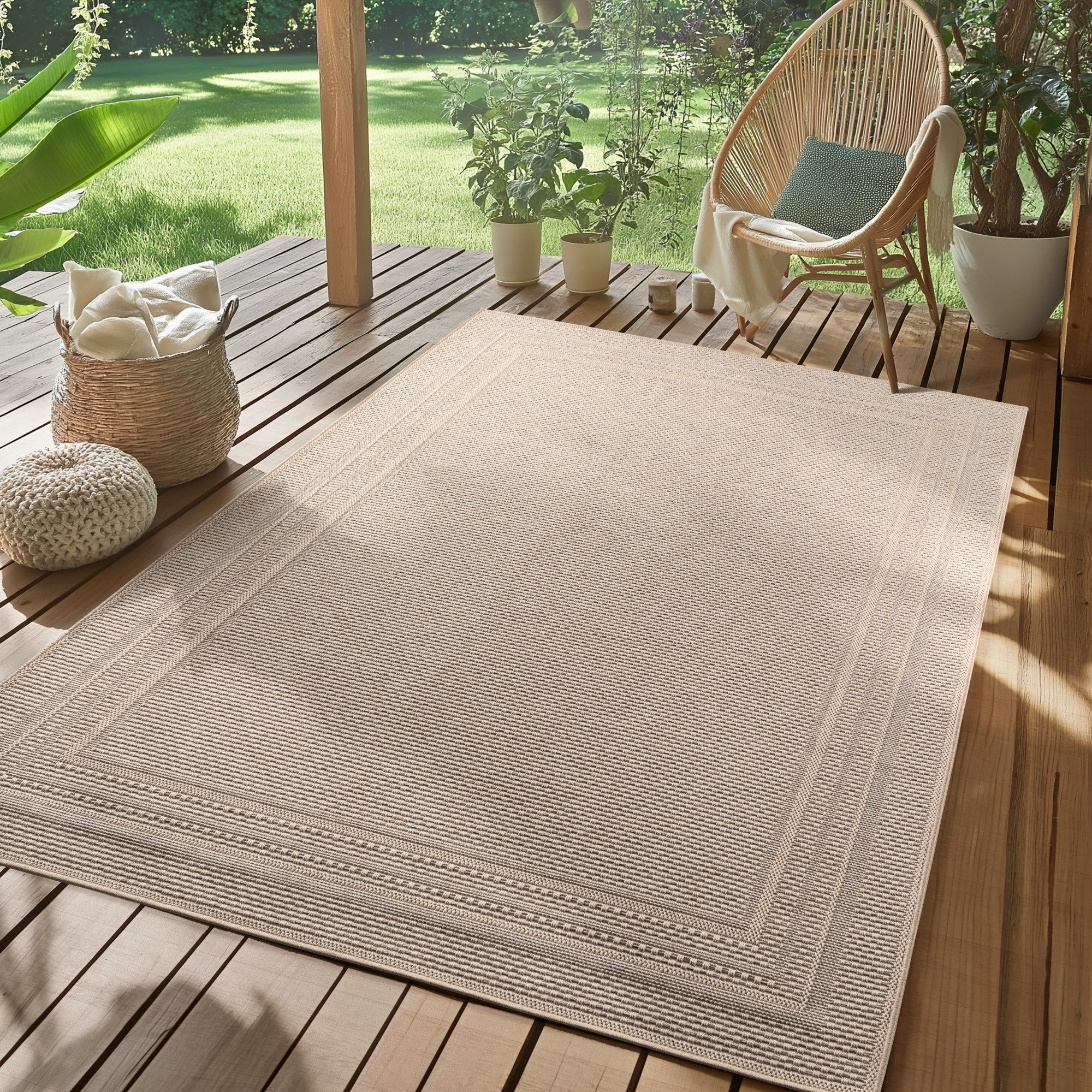 SIMPEX24 Outdoorteppich Boho Design, Läufer, Höhe: 5 mm, Outdoor Teppich We günstig online kaufen
