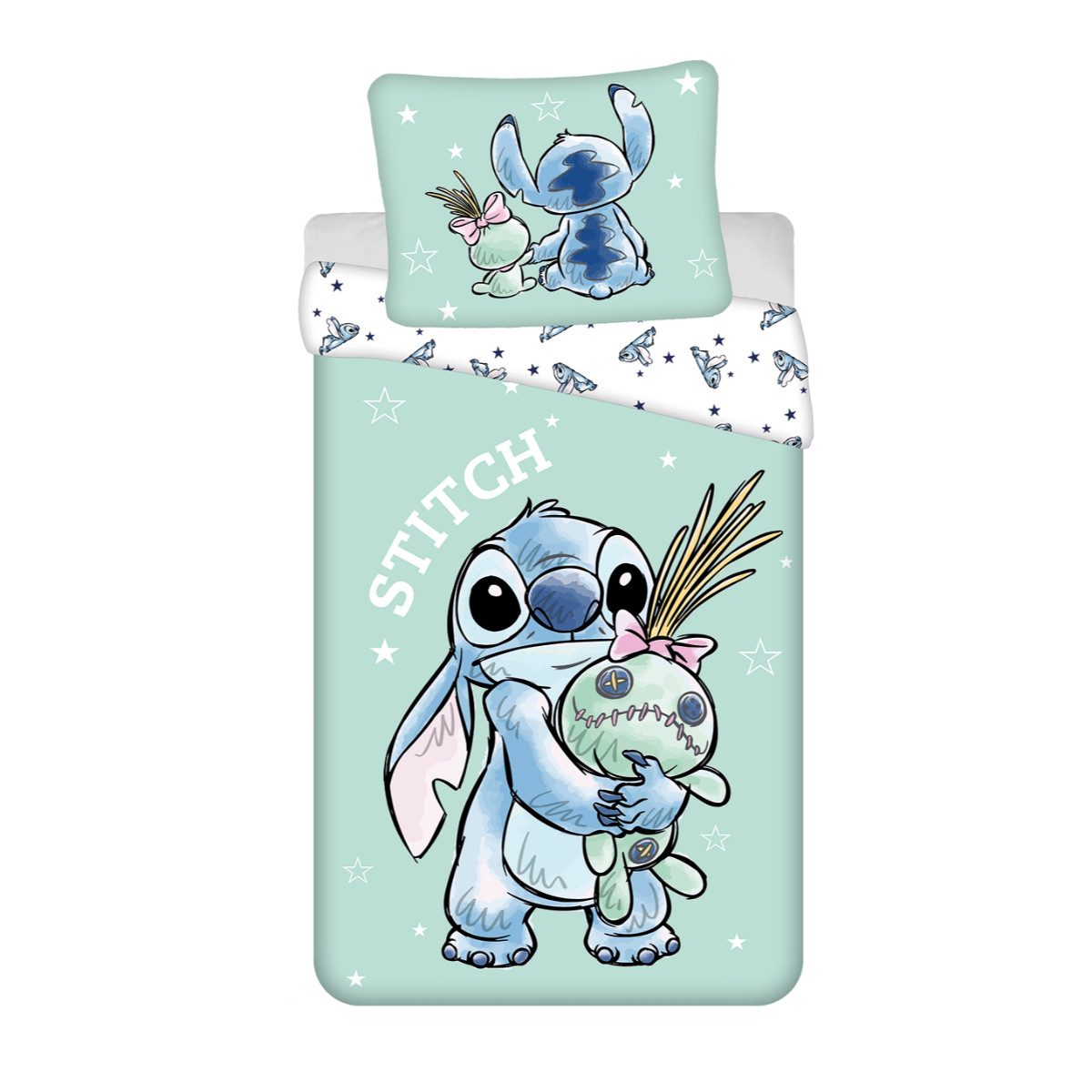 Jerry Fabrics Bettwäsche Disney Lilo & Stitch Buddies Design 140x200 cm 70x90 cm Baumwolle, Baumwolle