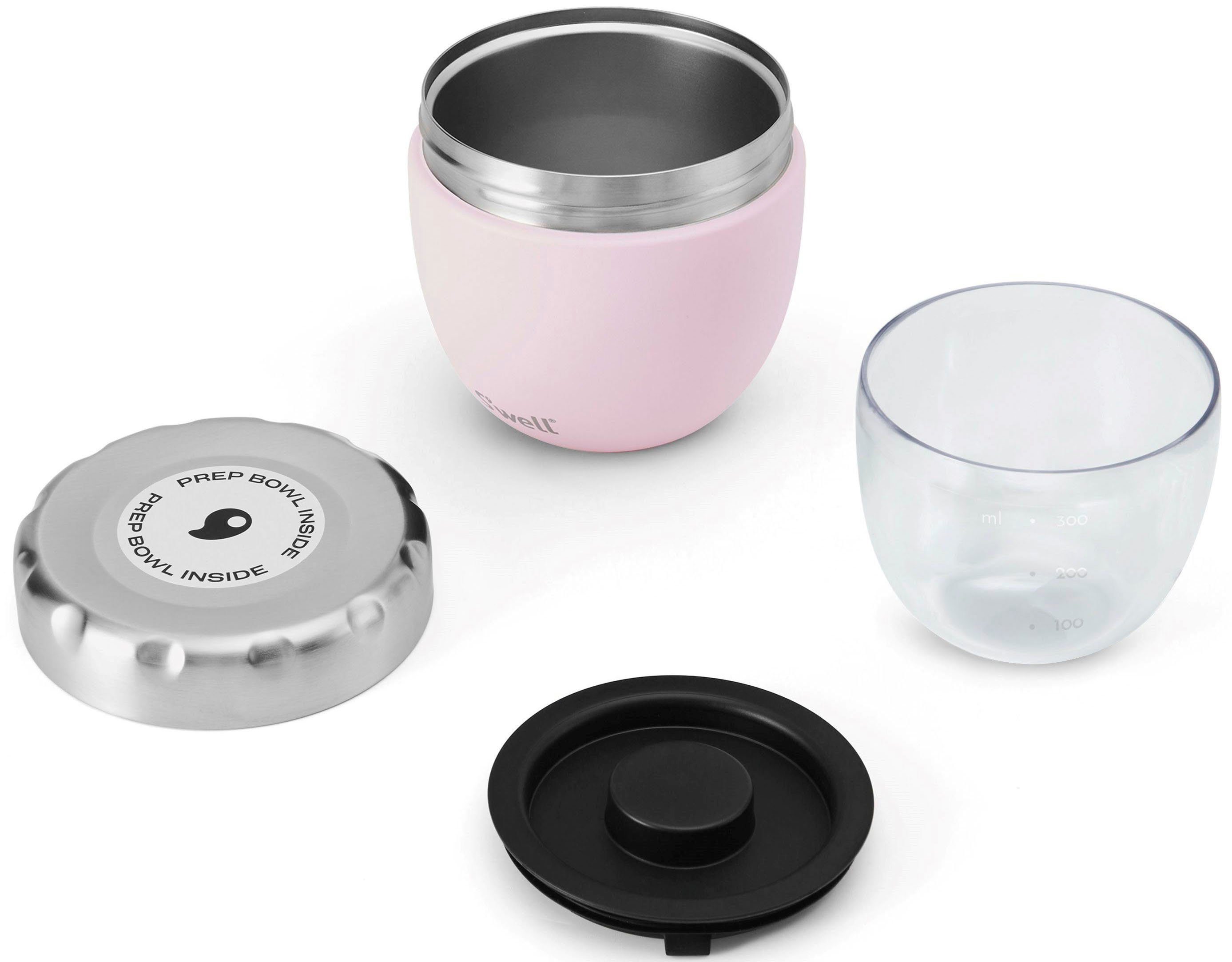 S'well Thermoschüssel S’well Pink Topaz Eats 2-in-1 Food Bowl, Edelstahl, (2-tlg), Therma-S'well®-Technologie mit dreischichtiger Außenschale