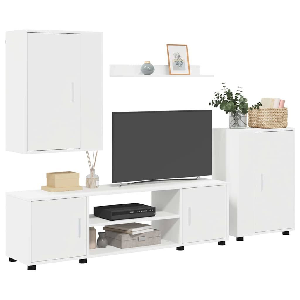 vidaXL TV-Schrank 4-teilige TV-Schrank Set Wandmontiert günstig online kaufen