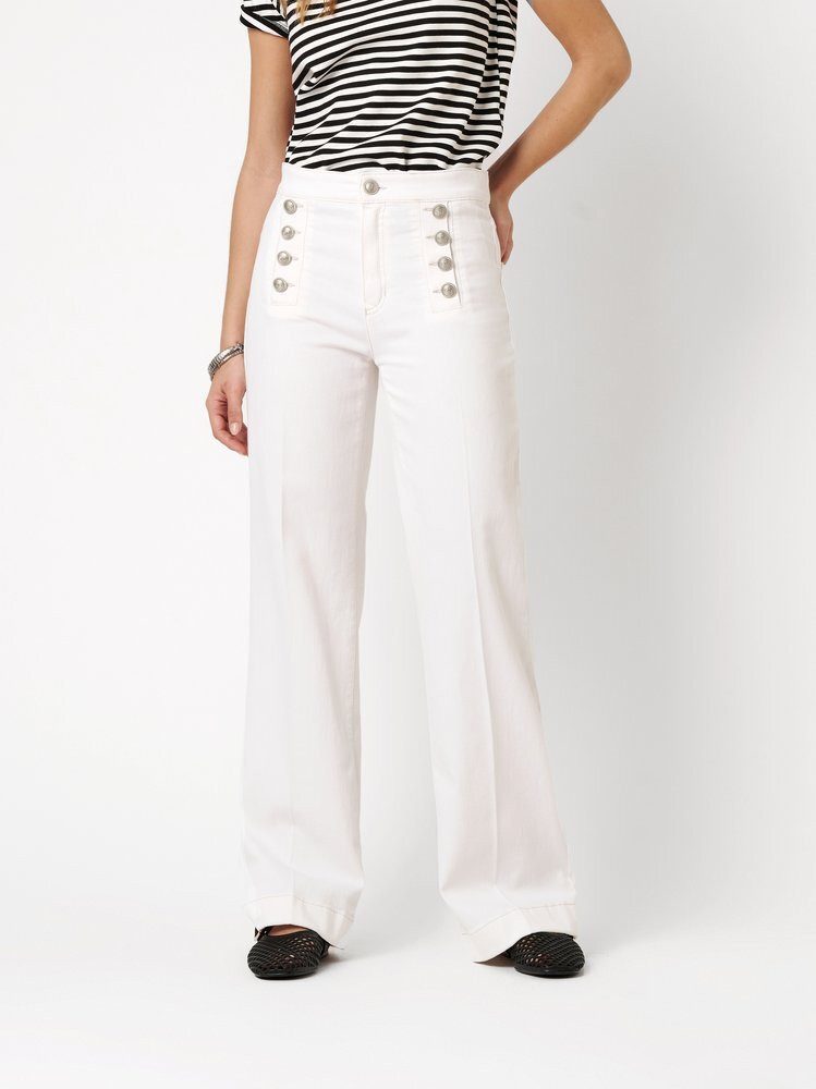 ROSNER Bootcut-Jeans Audrey Sailor (1-tlg) mit doppelter Knopfreihe