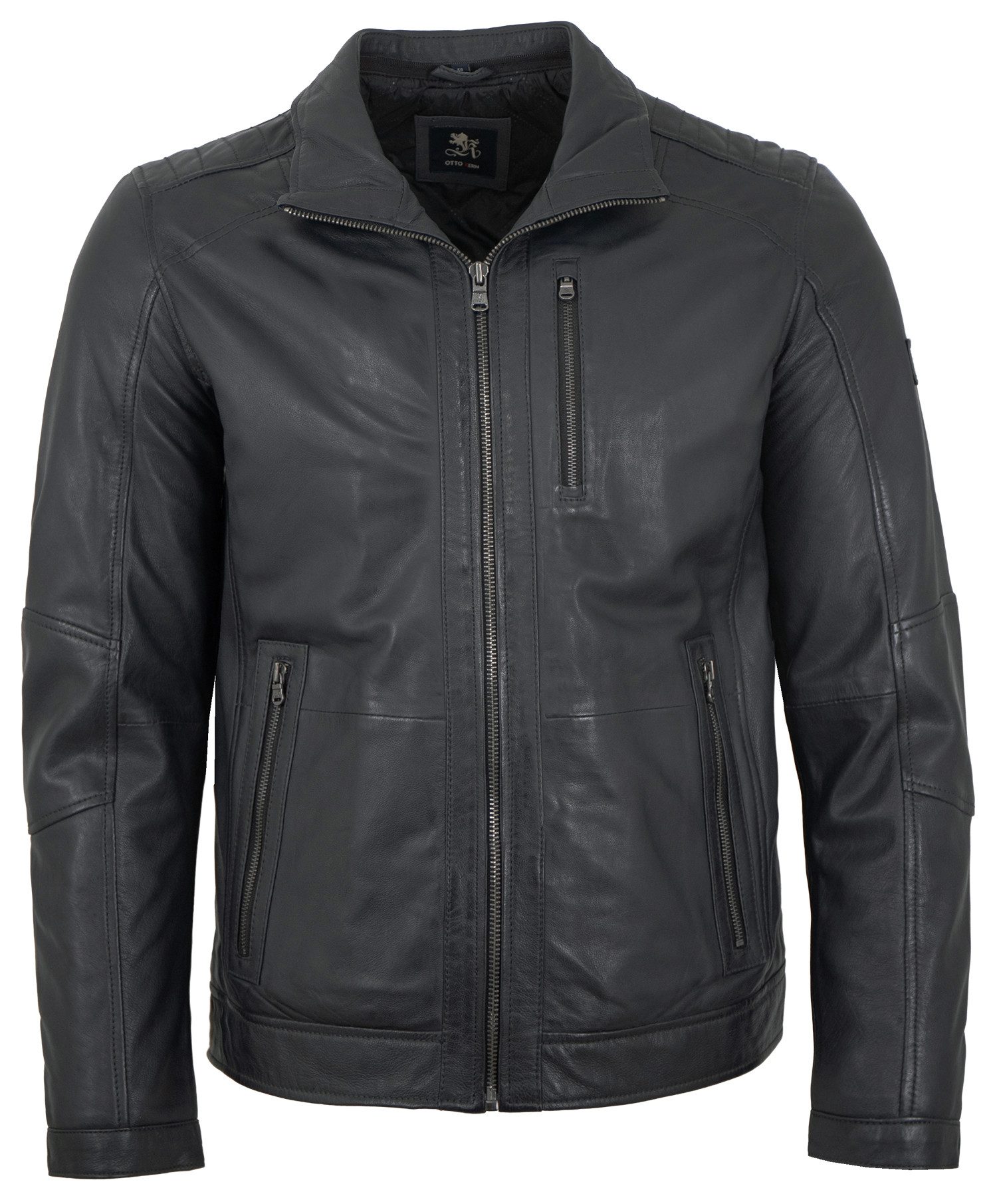 Otto Kern Lederjacke Lando/M OTTO KERN - Herren Lederjacke Lammnappa anthra
