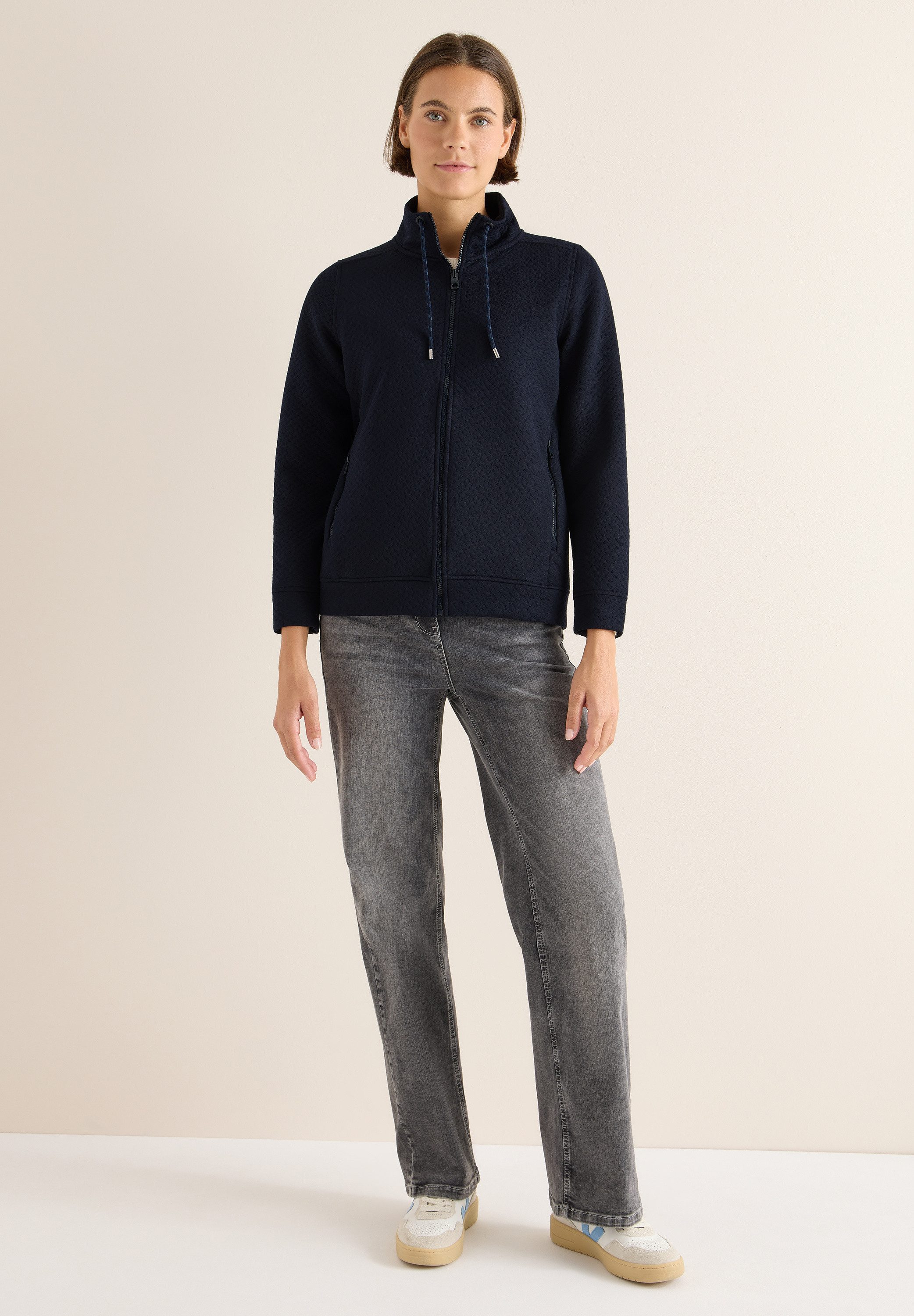 CECIL Sweatjacke mit Stehkragen