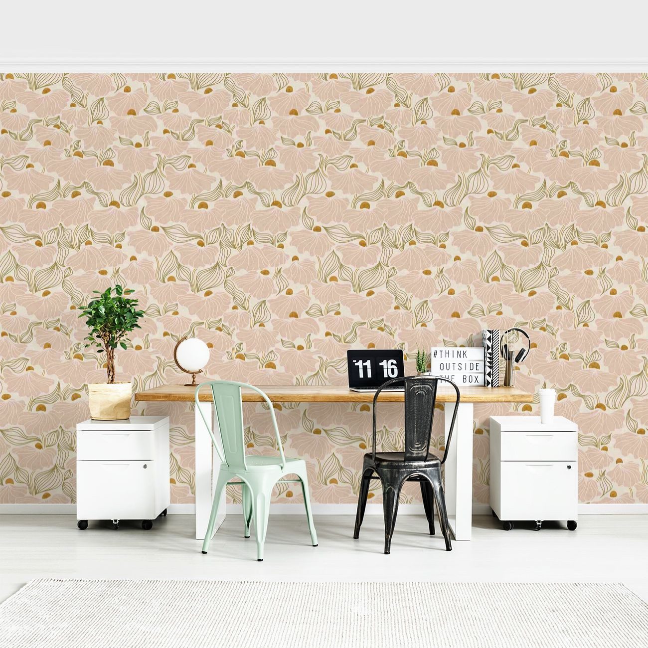 Bilderdepot24 Mustertapete Vlies Motivtapete Zartes Blütenmuster Rosa Blumen Floral, Glatt, Matt, (Vliestapete inkl. Kleister oder selbstklebend), geruchsfreie gemusterte Tapete Vlies