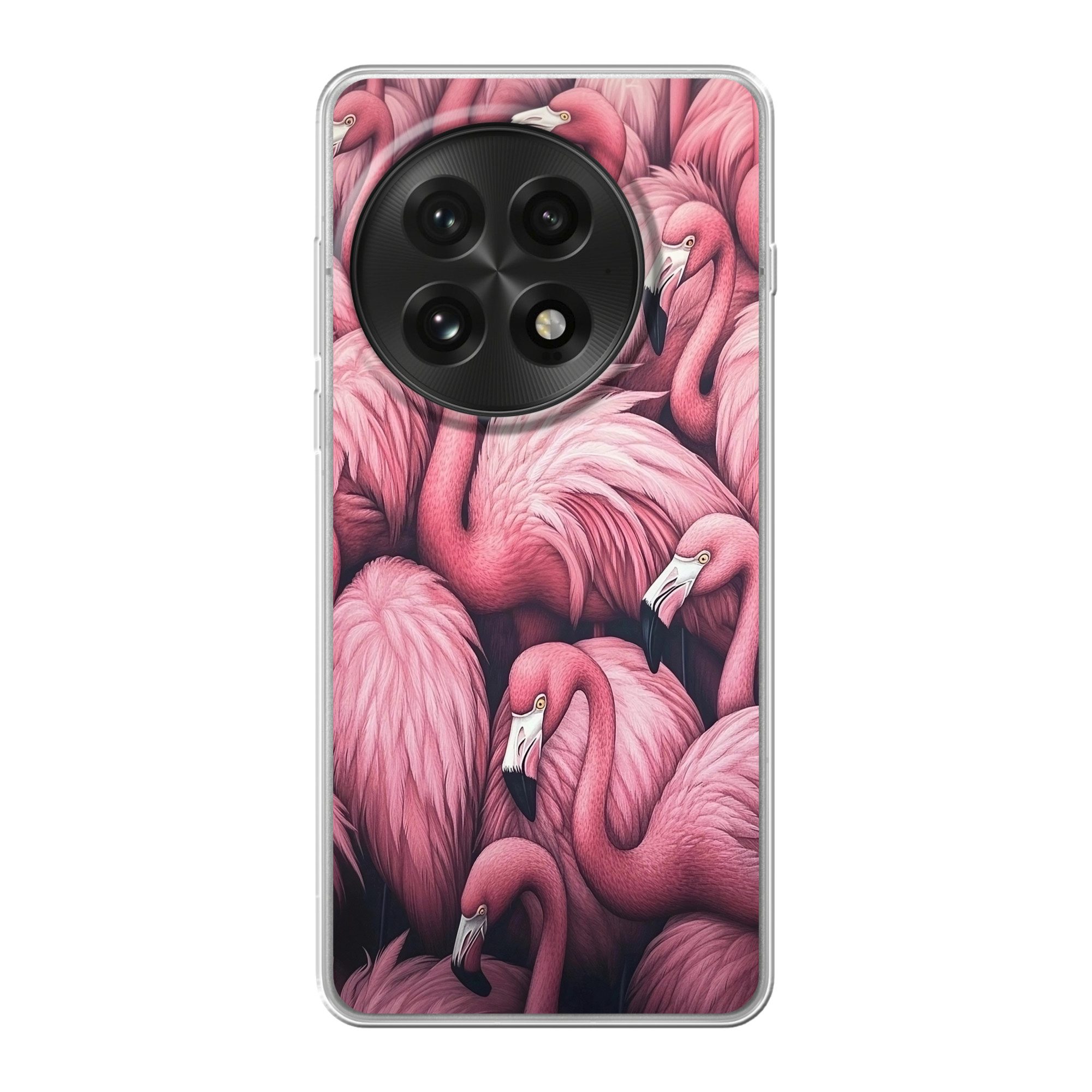 MuchoWow Handyhülle für OnePlus 13 Flamingo - Rosa - Tiere, Phone Case, Silikon, Schutzhülle Dünn