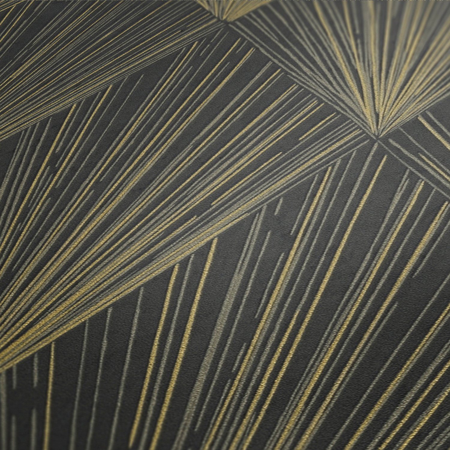 gemustert, Tapete Metropolitan Ava York, New schwarz/goldfarben/grau Vliestapete walls Geometrisch Stories, living