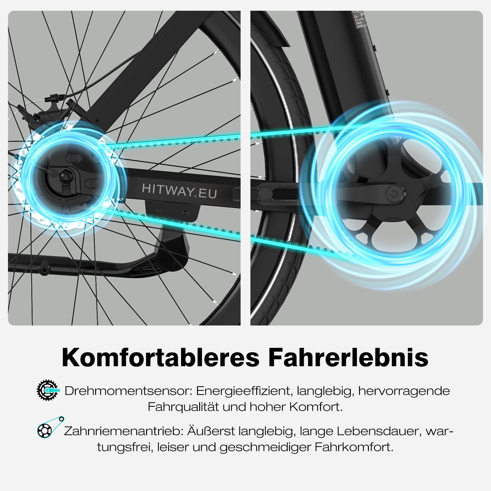 HITWAY E-Bike City Bike 29 Inch Electric Bicycle with 4G GPS Tracking, Max. 70km Range, 1 Speed, Derailleur Gears, 250W Rear Motor, 345.6 Wh, (1 piece), Samsung Battery Smart E-City Bike, Anti-Theft System & IPX5
