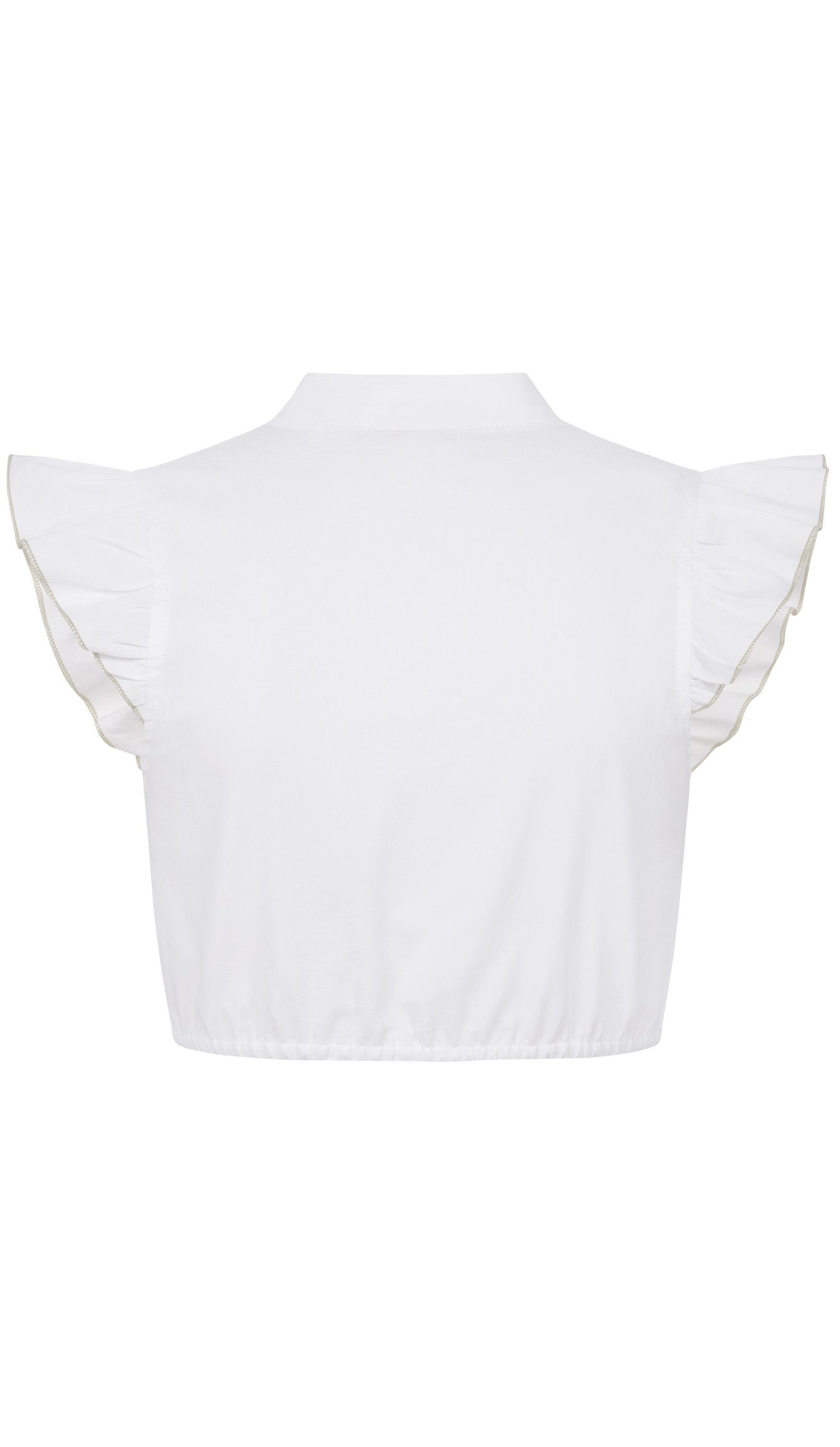 Nübler Dirndlbluse Dirndlbluse Carla Kurzarm in Weiß-Oliv von Nübler günstig online kaufen