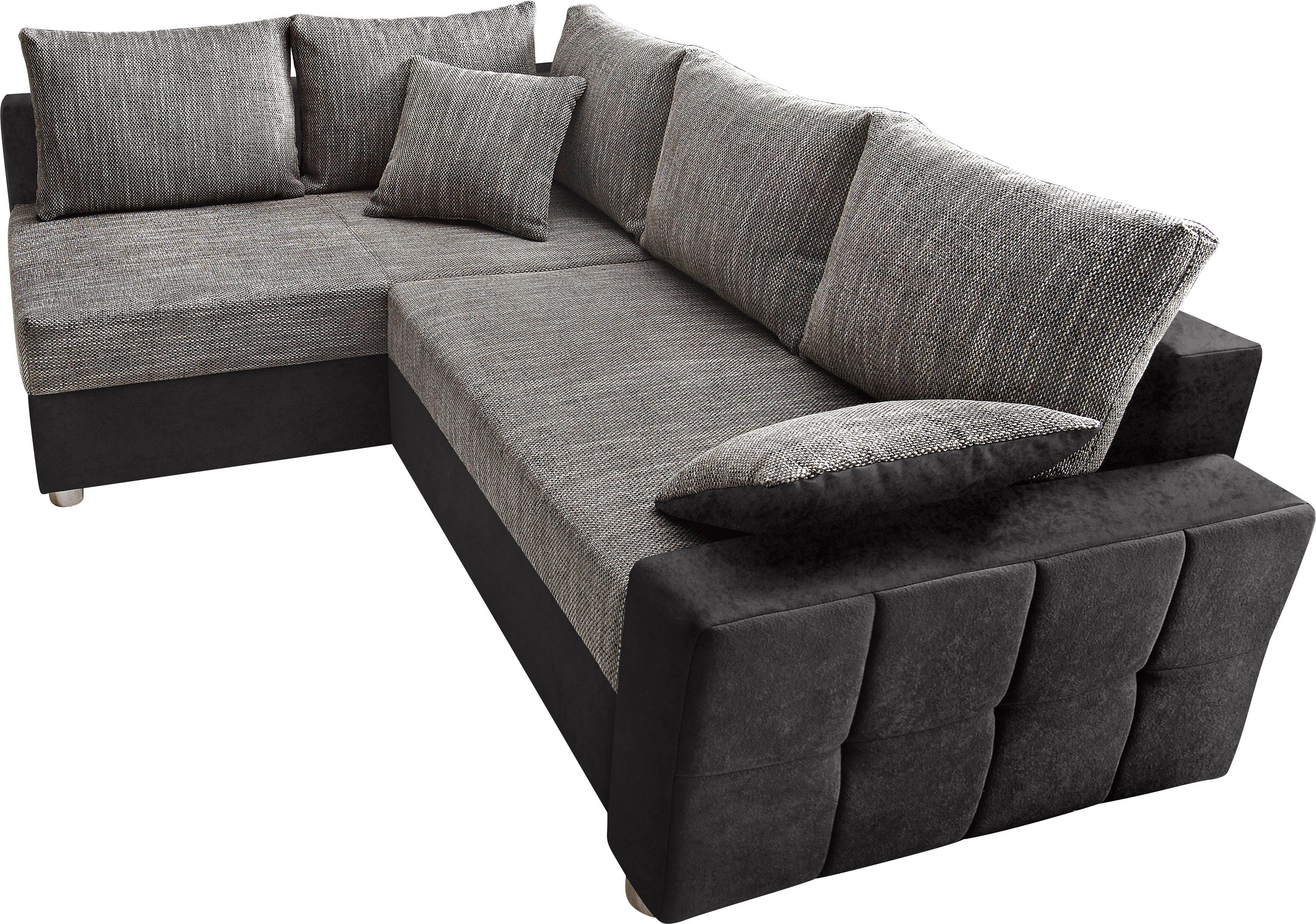 COLLECTION AB Ecksofa Parma L-Form, mit Bettfunktion und Federkern