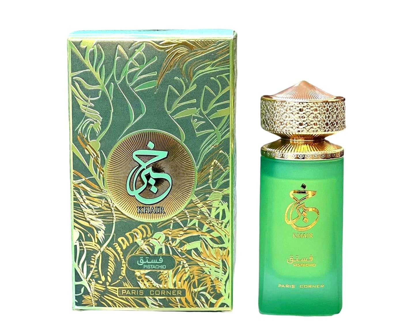 Paris Corner Eau de Parfum Khair Pistachio, Langanhaltend, süß-nussig, luxuriös, ideal als Geschenk.