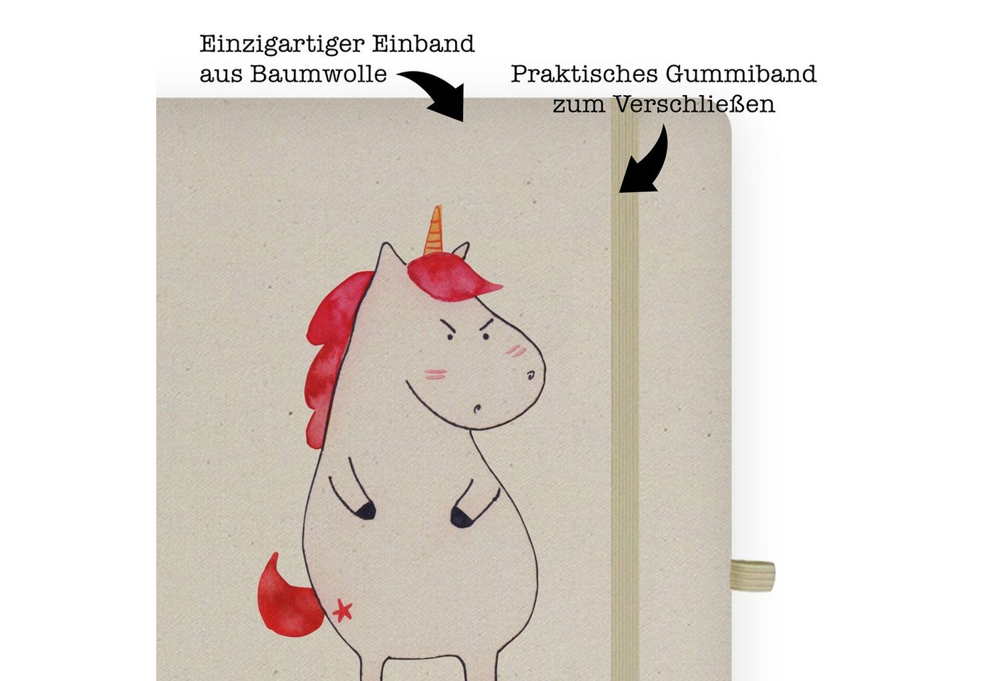 Thumbnail - Mr. & Mrs. Panda Notizbuch Einhorn Wut - Transparent - Geschenk, Kladde, Unicorn, wütend, Eintra Mr. & Mrs. Panda, Kreat...