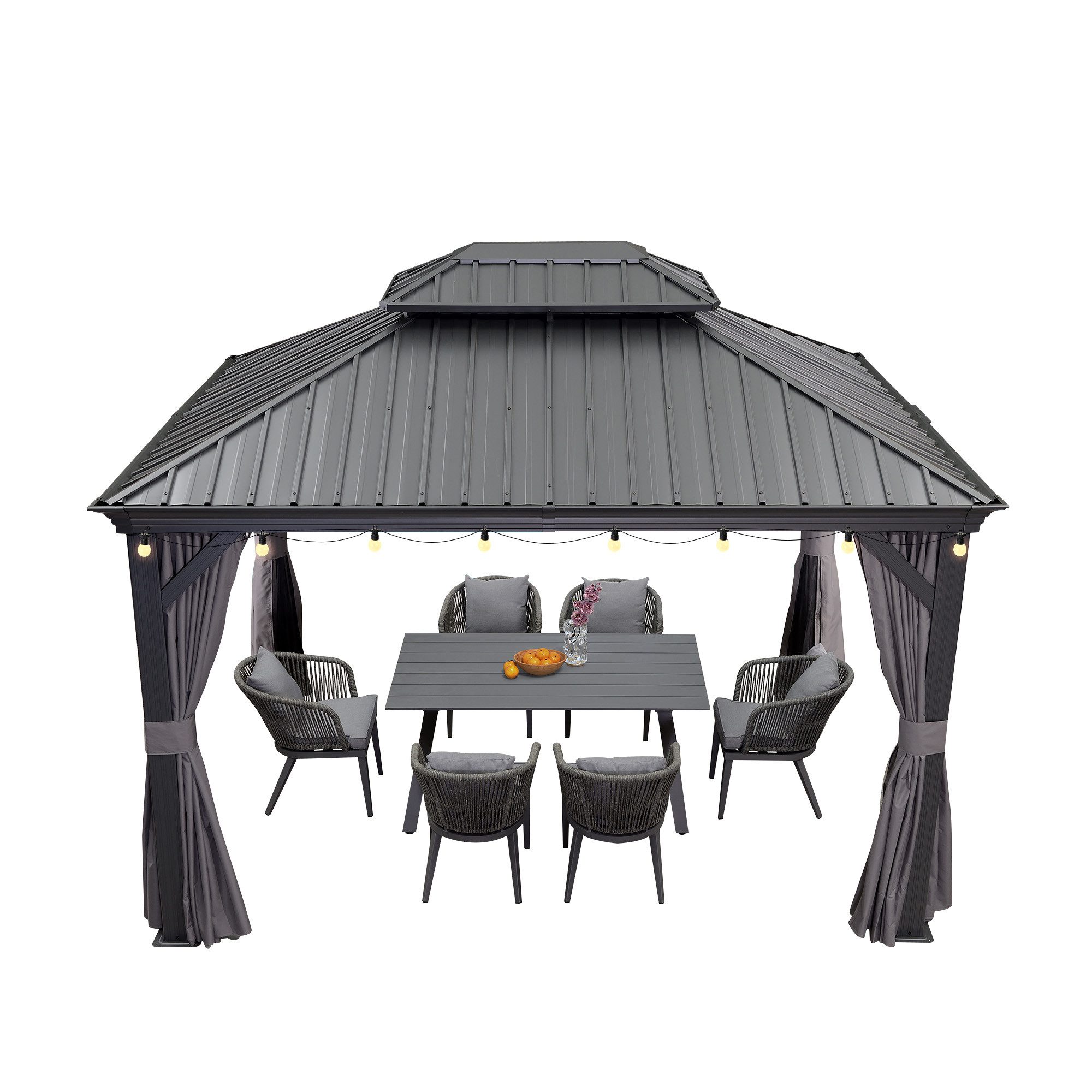 PURPLE LEAF Pavillon Hardtop Aluminium Pergola günstig online kaufen