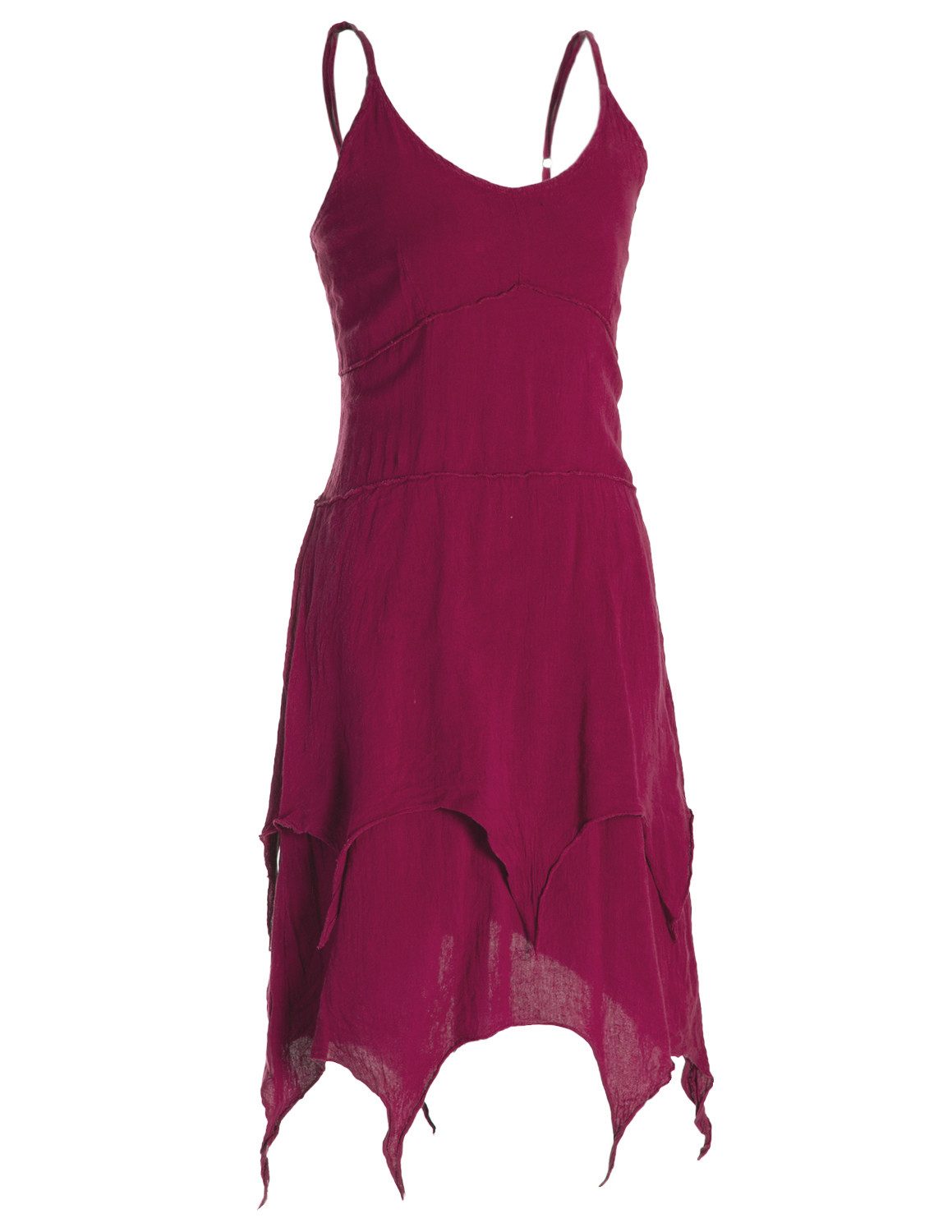 Vishes Zipfelkleid Sommerkleid Lagenlook Baumwolle Spaghettiträger Alternative Mode, Boho, Hippie, Ethno, Festival – Bild 4 von 4
