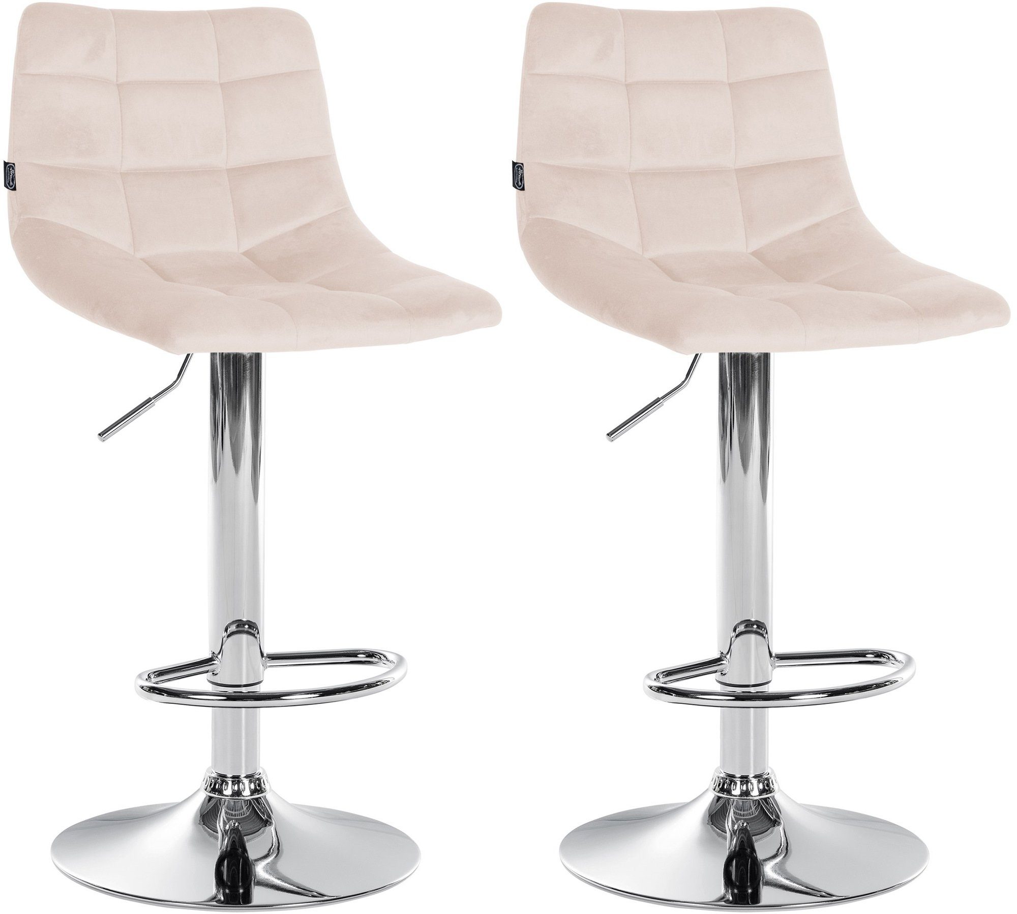 CLP Barhocker Jerry Samt (2er Set, 2 St., 2er), höhenverstellbarer und dreh günstig online kaufen