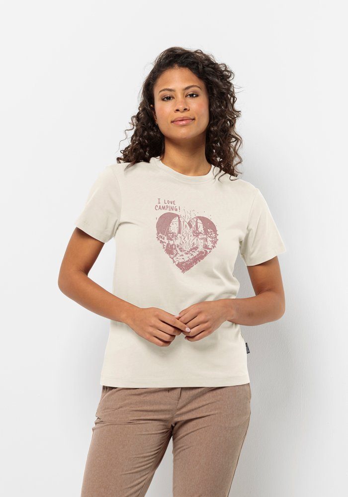 Jack Wolfskin T-Shirt CAMPING LOVE T W cotton-white