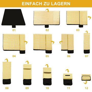 Picknickdecke Picknickdecke Wasserdicht 200x200 Outdoor Stranddecke Strandmatte, CALIYO, hochwertigem Polyester