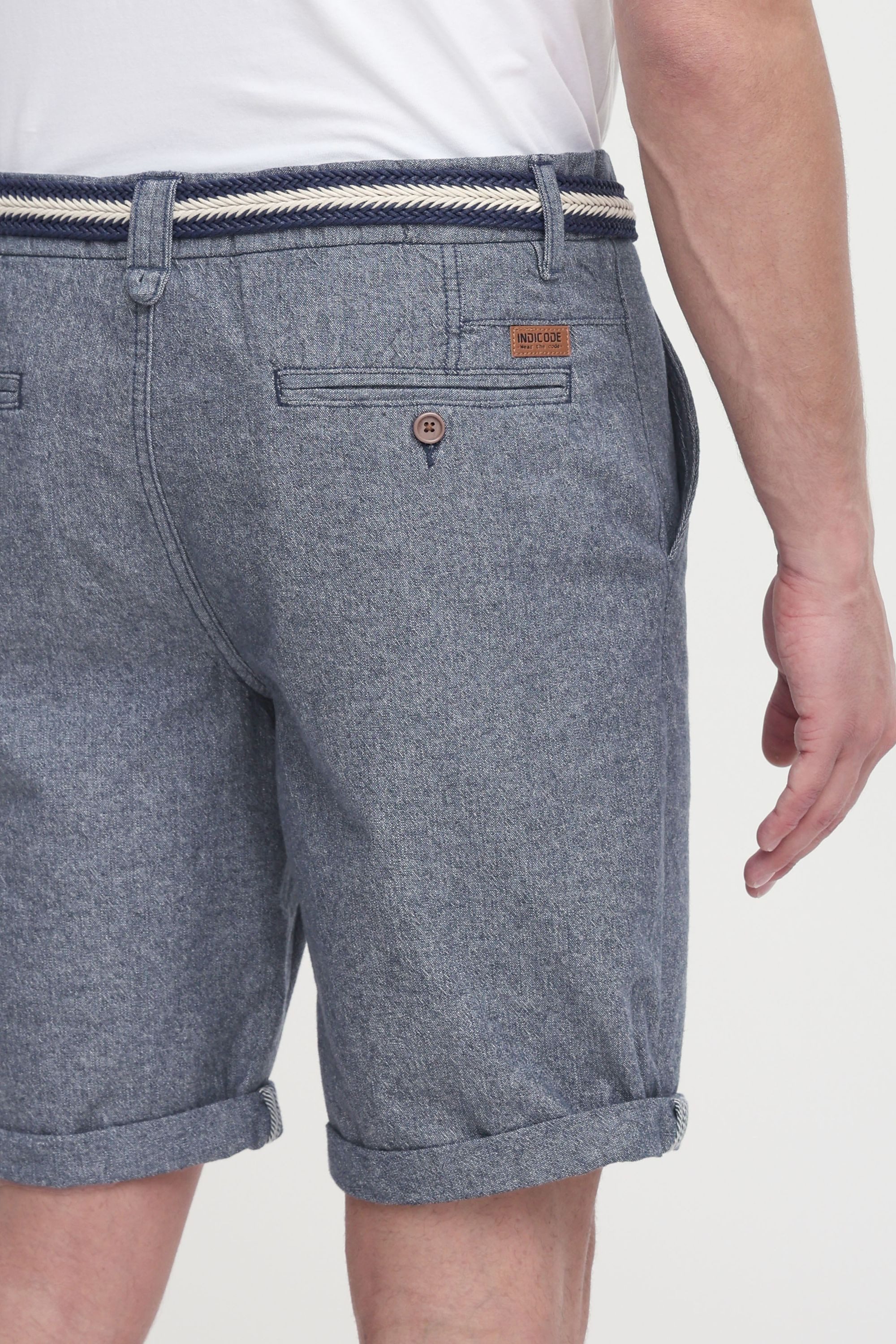 Indicode Chinoshorts IDMews Kurze Hose mit Gürtel