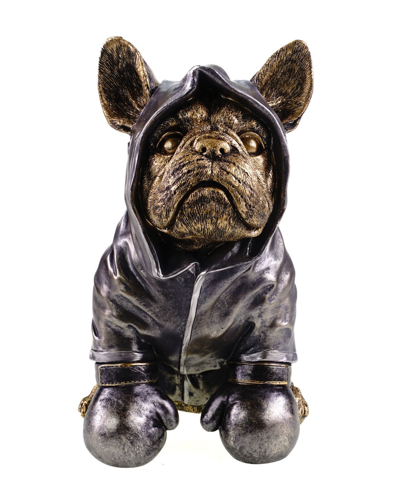 Dekofigur Bulldogge als Boxer Figur Skulptur Statue 26cm Blickfang für Hundefans